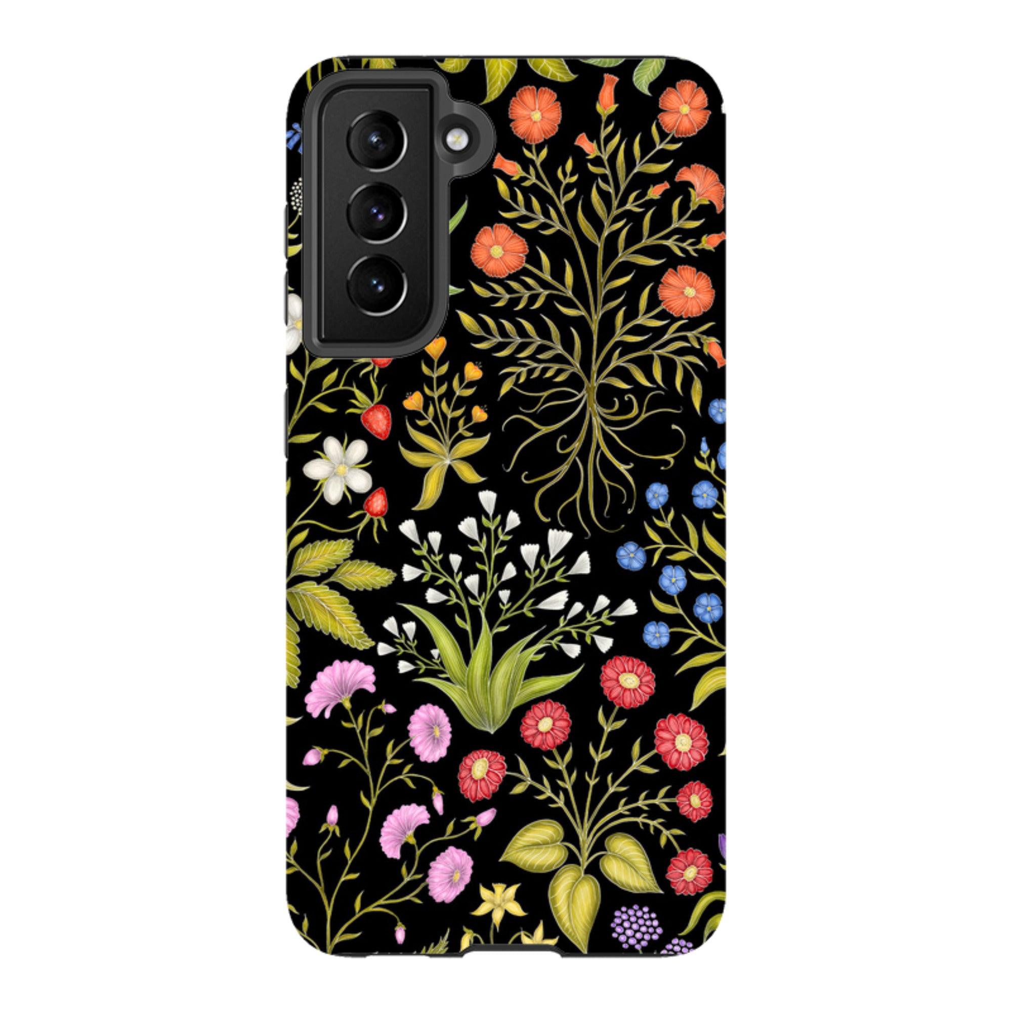 Samsung Tough Case - Fleurs Black By Catherine Rowe