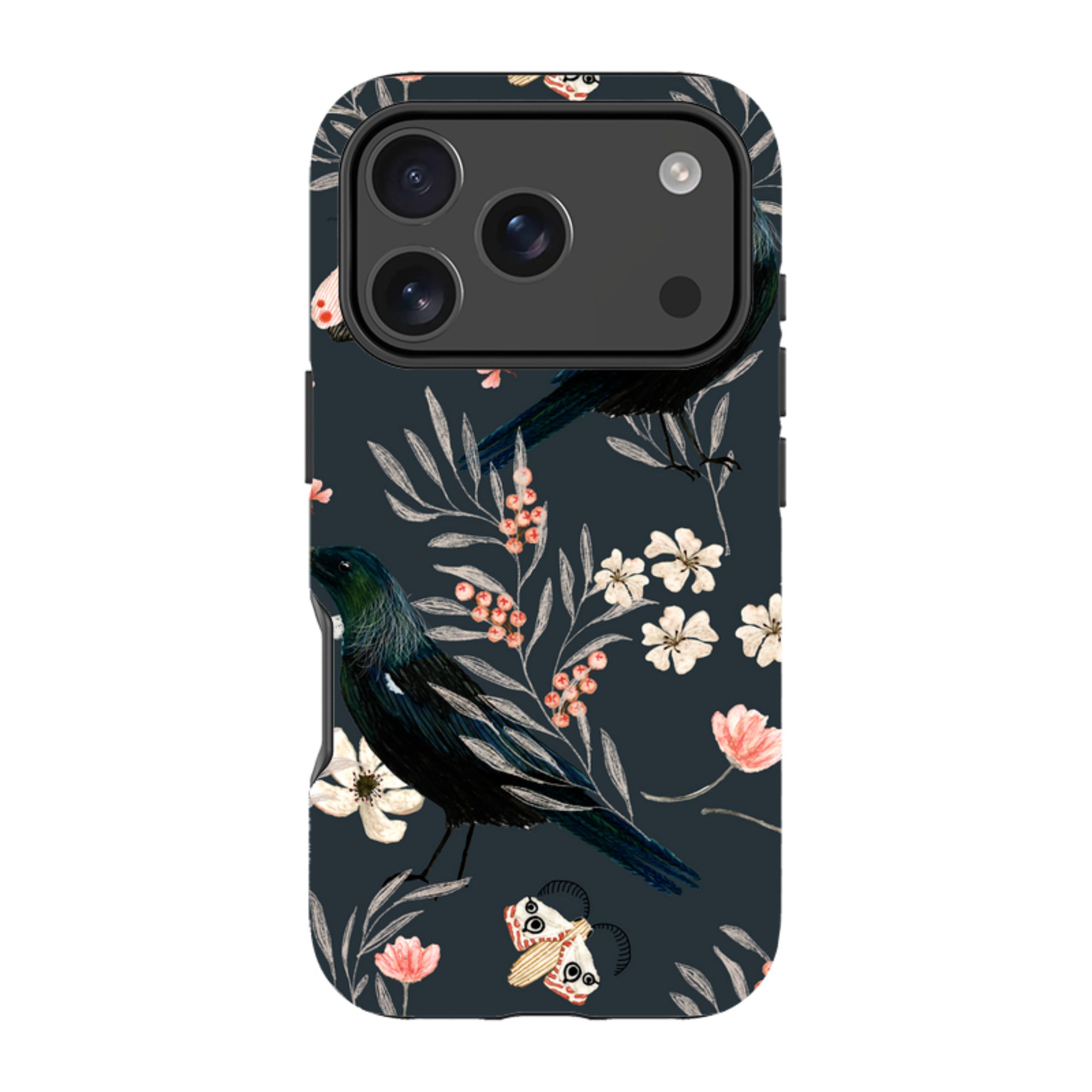 iPhone MagSafe Tough Case - Moths and Tuis By Katherine Quinn