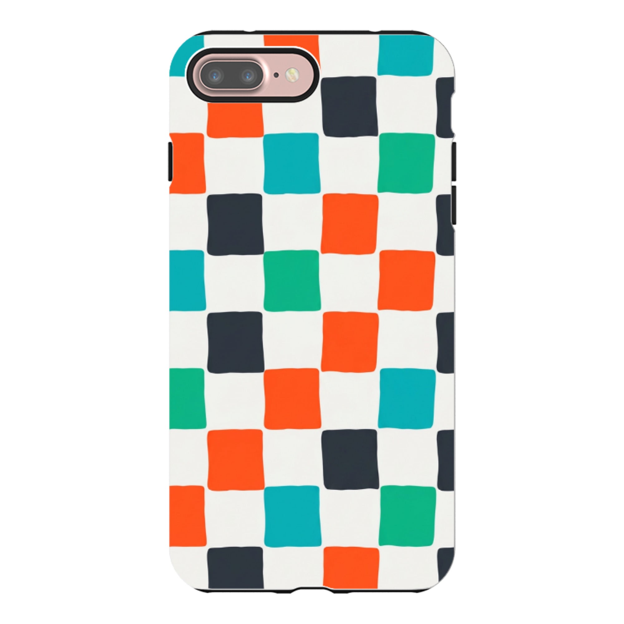iPhone Tough Case - Multi-Color Checkerboard