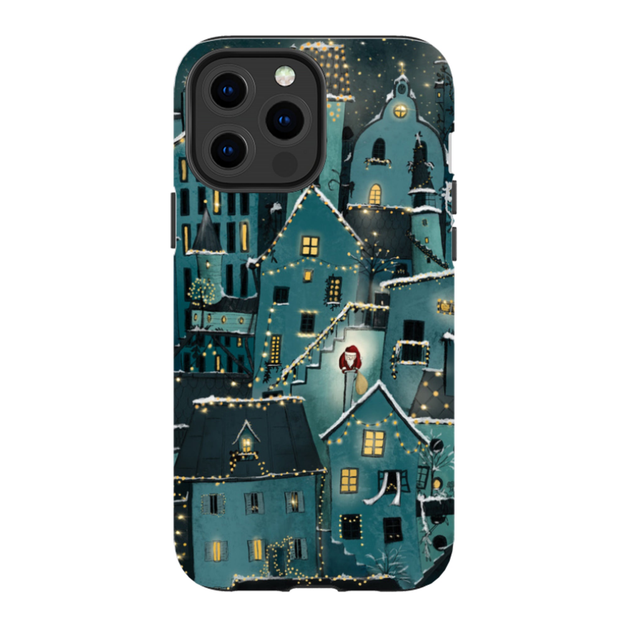 iPhone Tough Case - Citywinkles Blue By Maja Lindberg