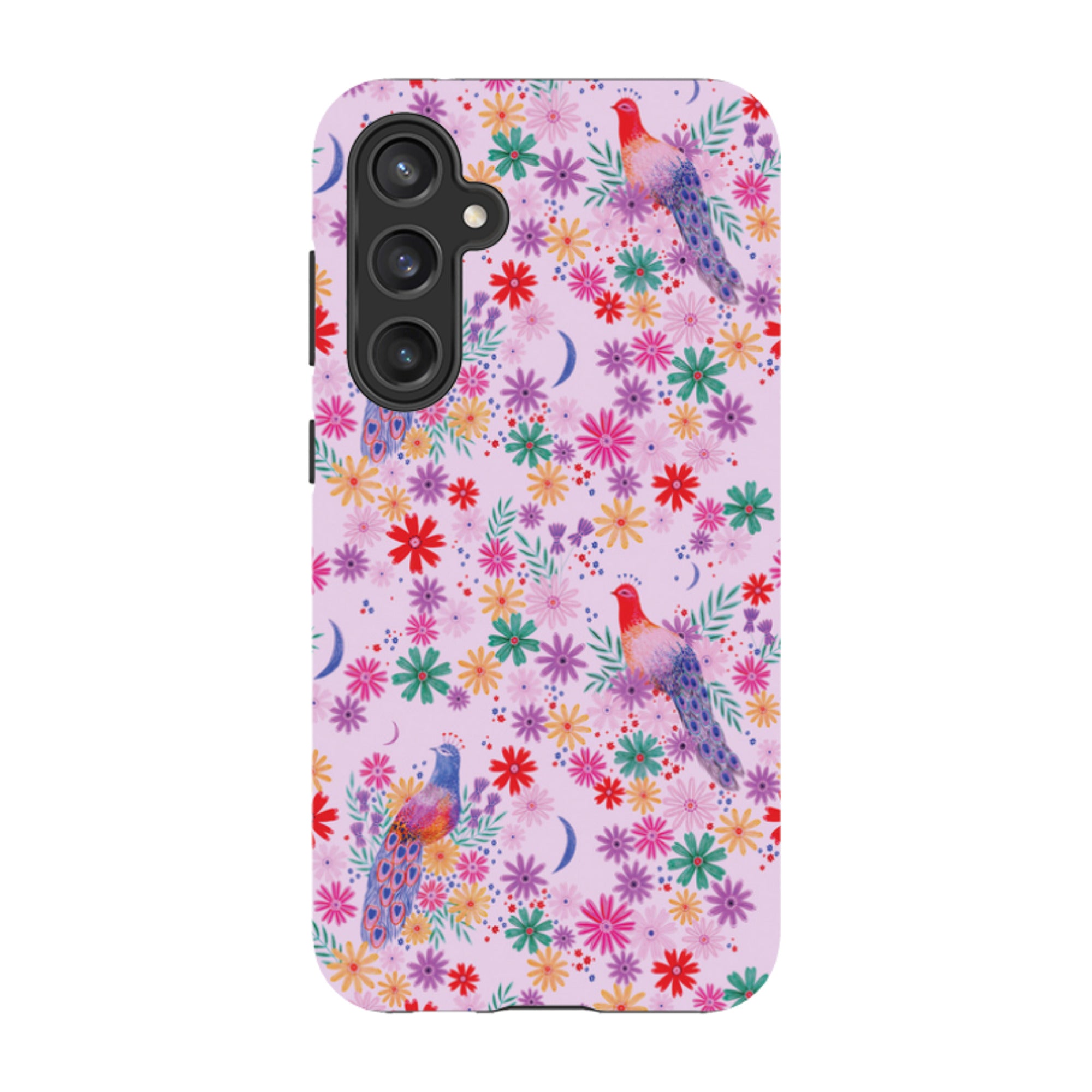 Samsung Tough Case - Peacock Pattern Lilac By Lee Foster Wilson