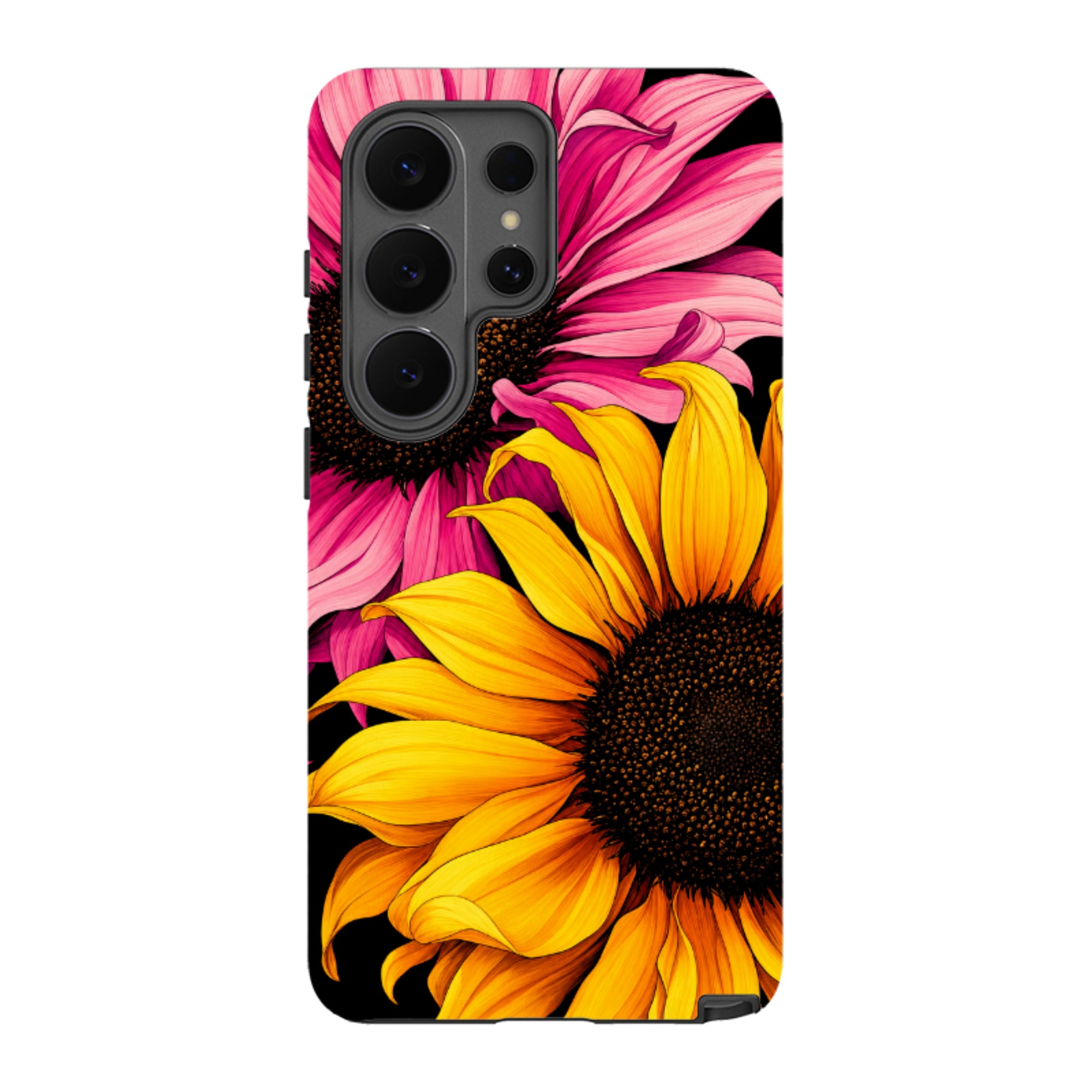 Samsung Tough Case - Yellow & Pink Sunflower