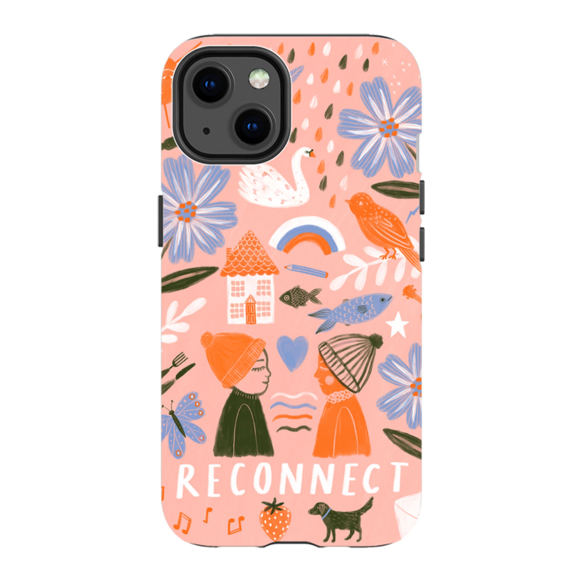 iPhone Tough Case - Reconnect Orange By Lee Foster Wilson