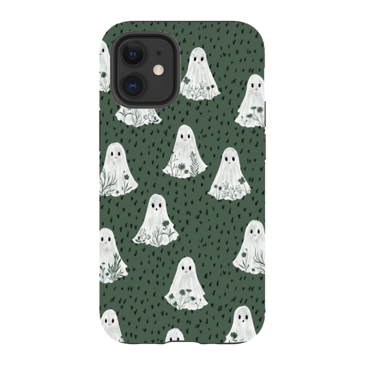 iPhone Tough Case - Floral Ghosts - Pine By Katherine Quinn