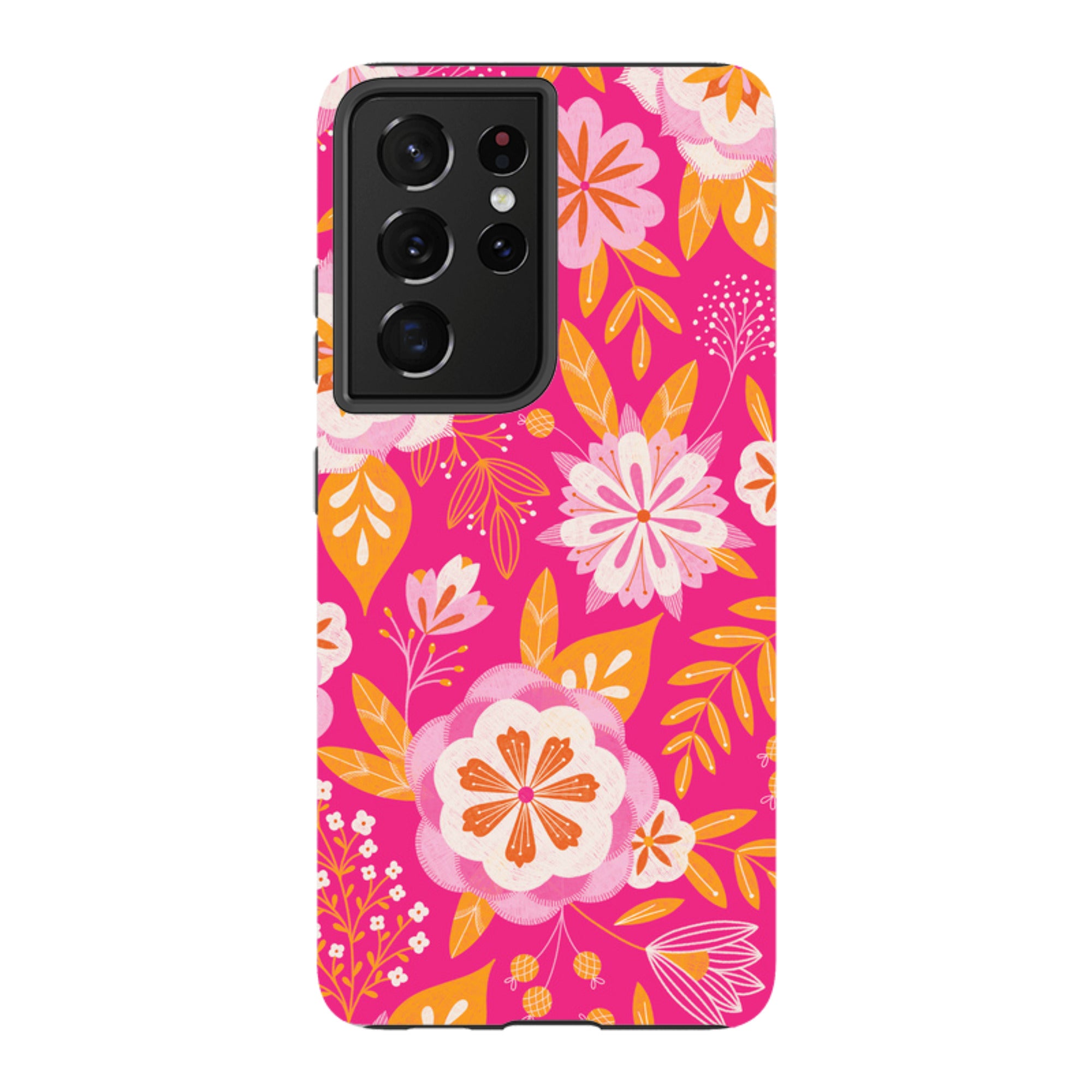 Samsung Tough Case - Big Bold Blooms Pink By Jenny Zemanek