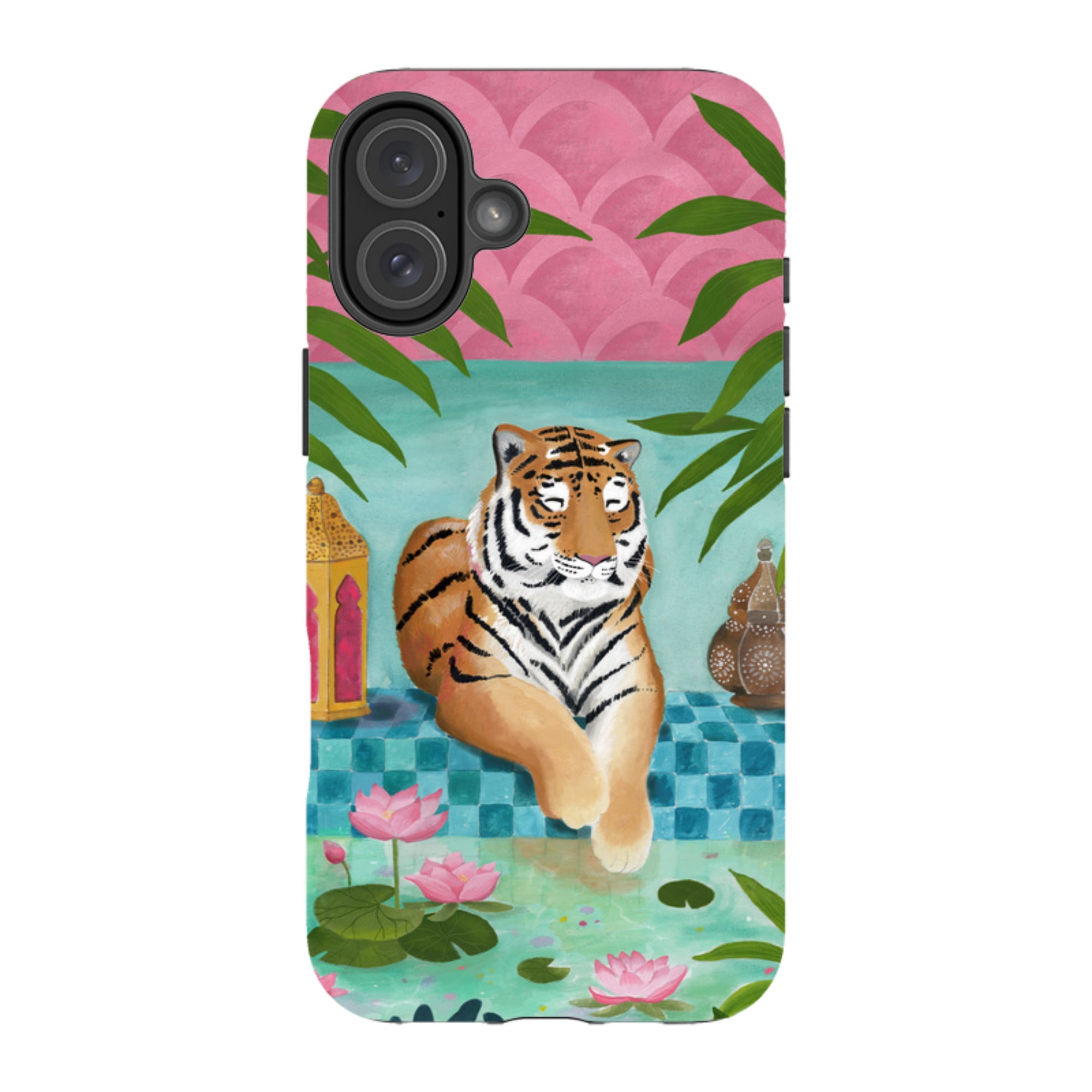 iPhone Tough Case - Lotus Tiger By Bex Parkin