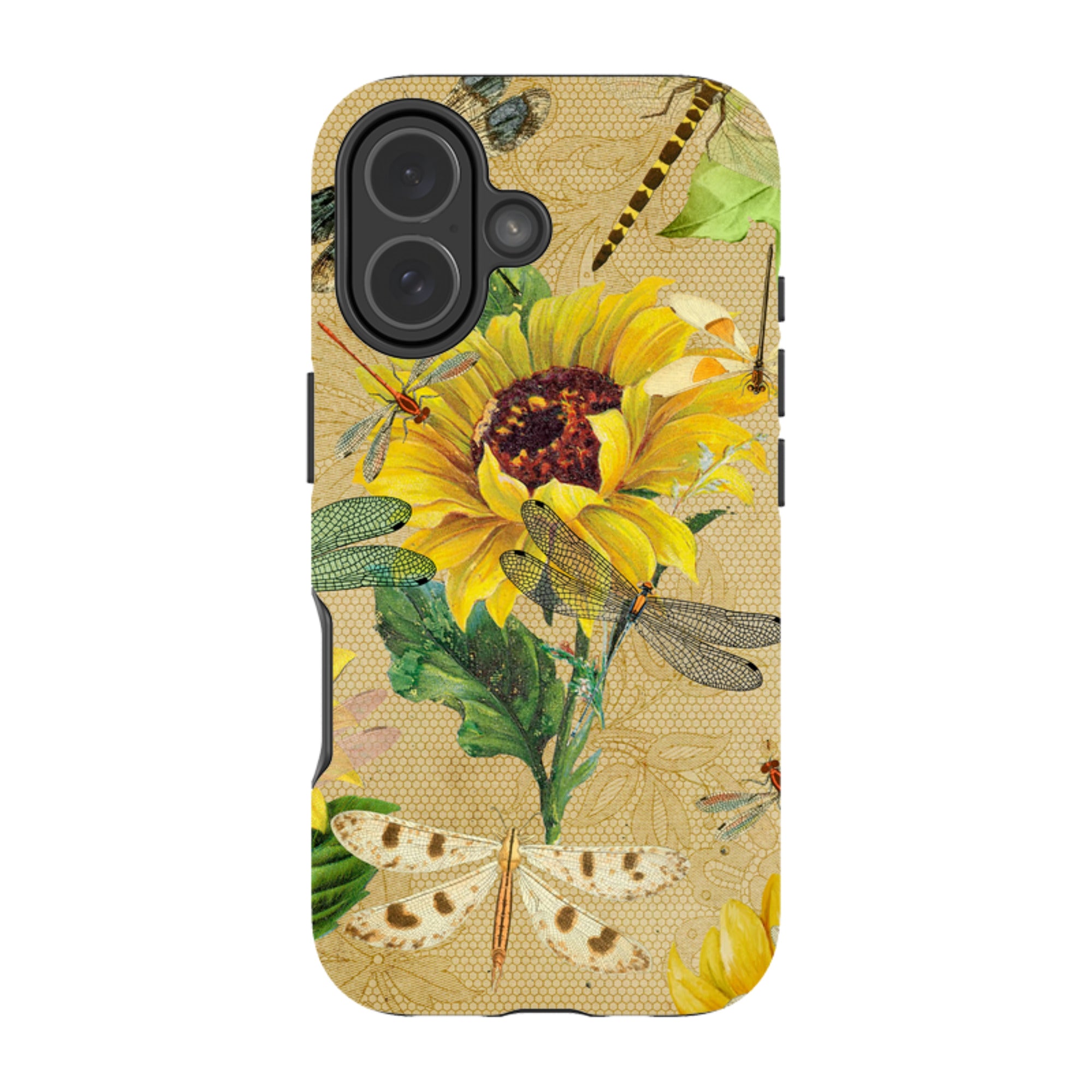iPhone Tough Case - Dragonflies And Sunflowers