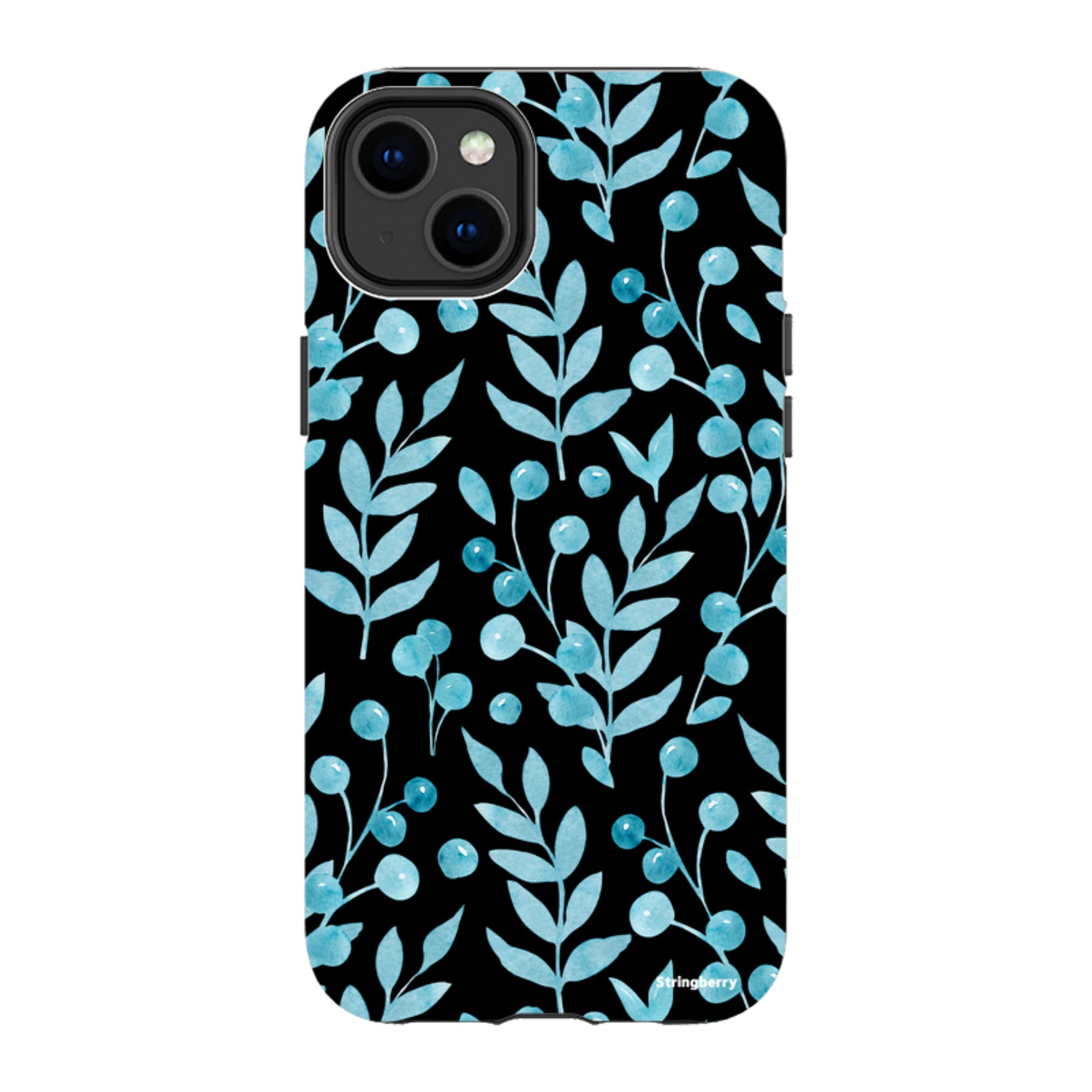iPhone MagSafe Tough Case -  Blue Xmas Florals