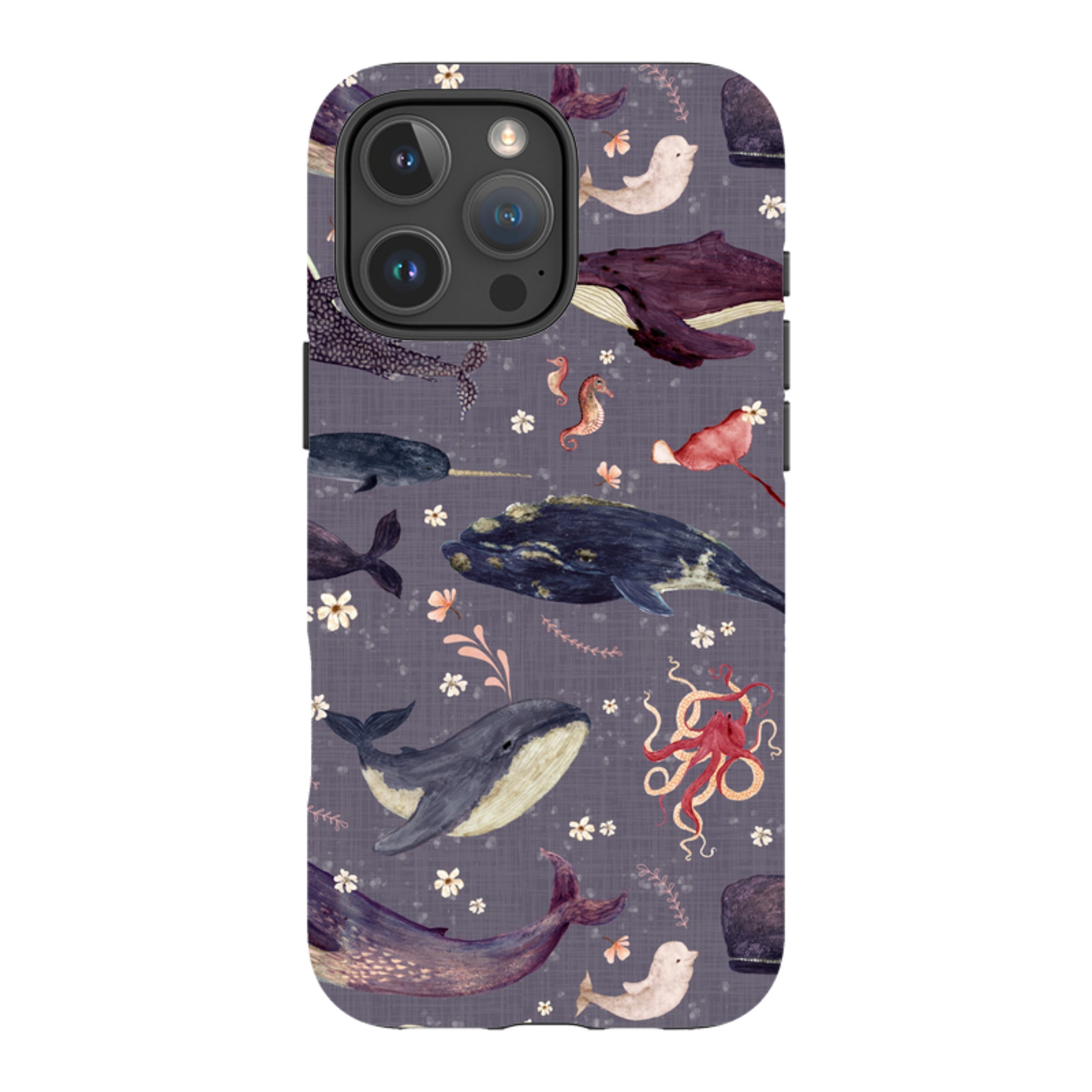 iPhone Tough Case - Whale Song Lavender By Katherine Quinn