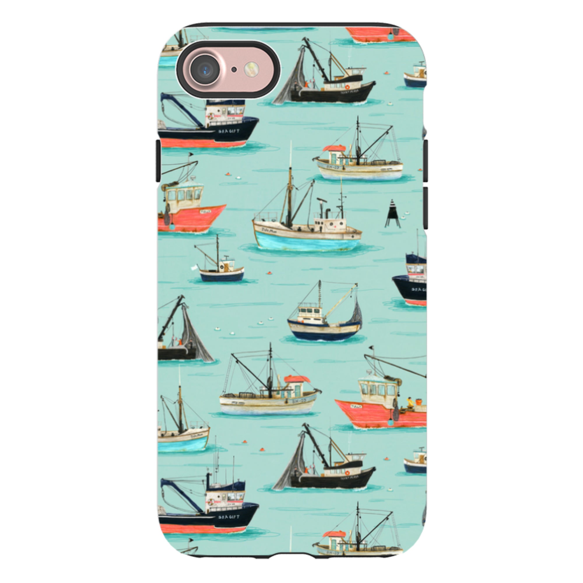 iPhone Tough Case - Fishing Boats By Katherine Quinn