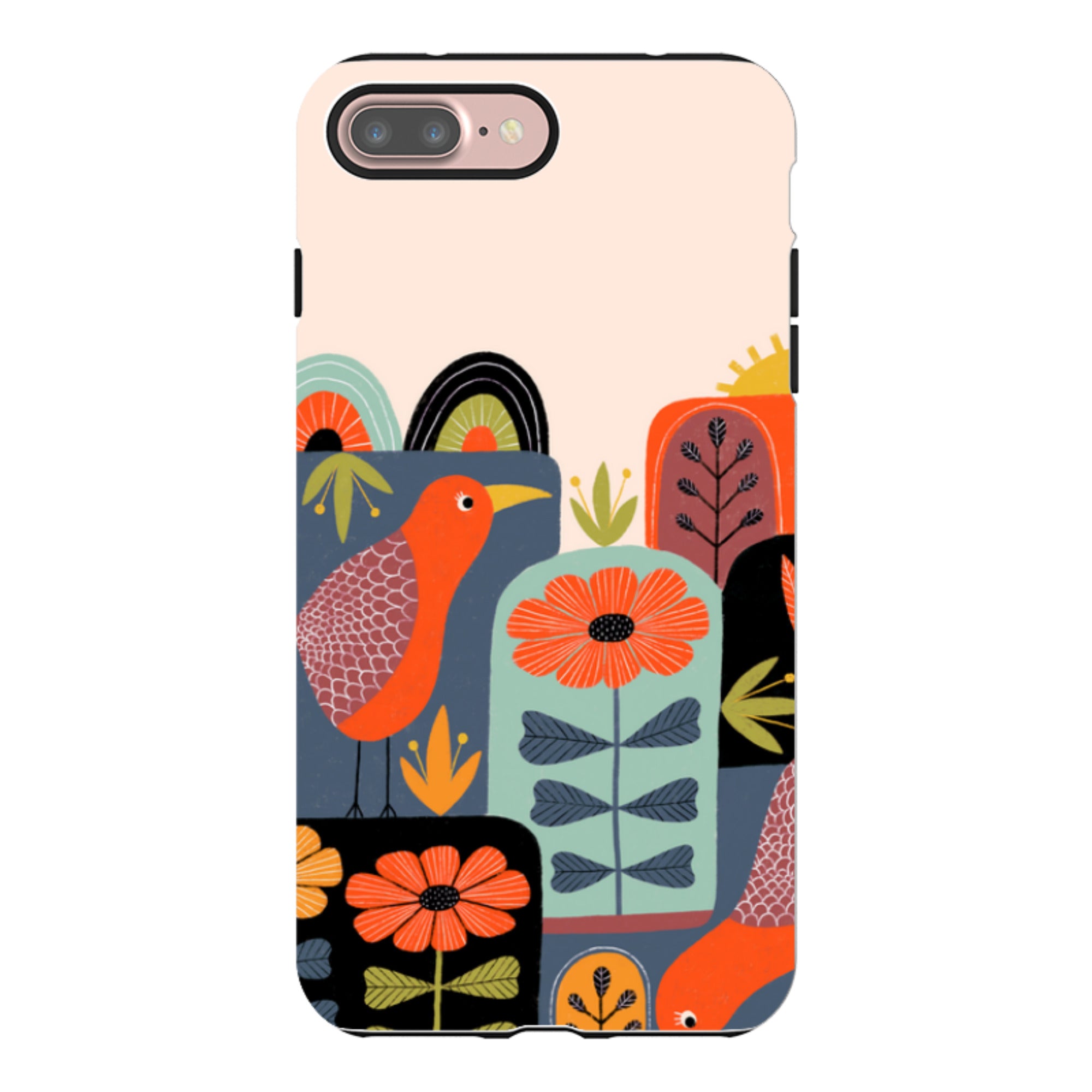 iPhone Tough Case - Folky Birds III By Suzy Taylor