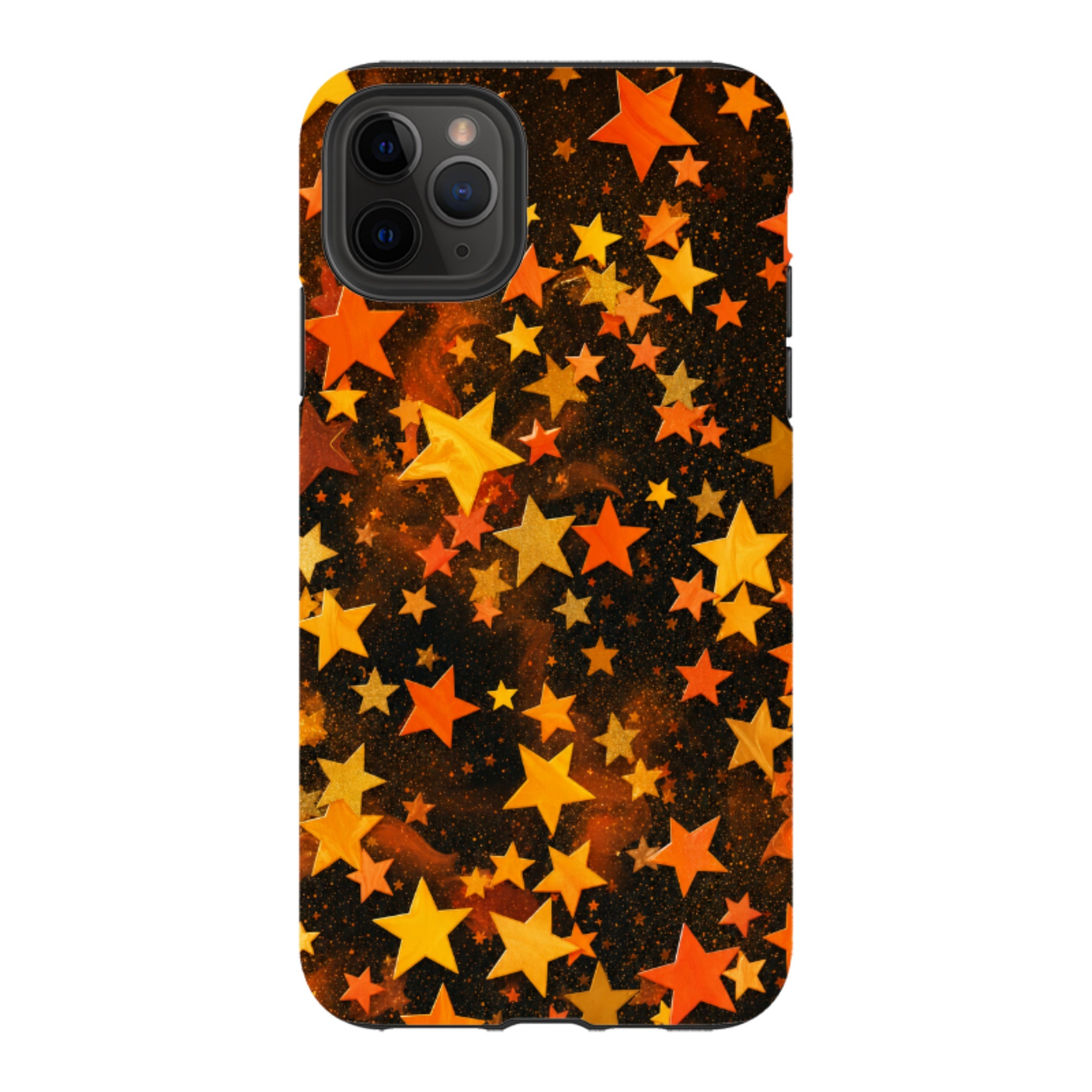 iPhone Tough Case - Orange Galaxy Star