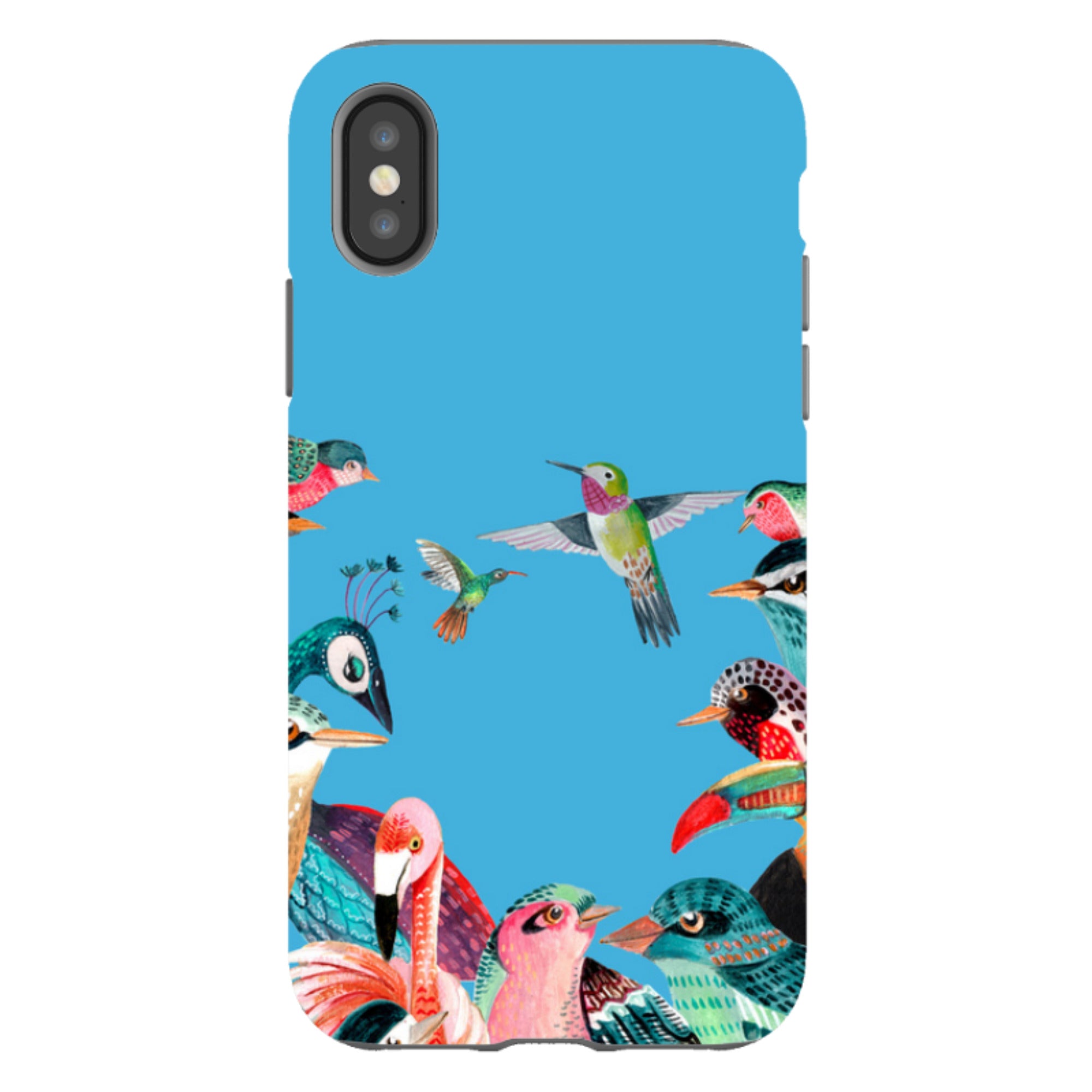 iPhone Tough Case - Blue Birds By Caroline Bonne Muller
