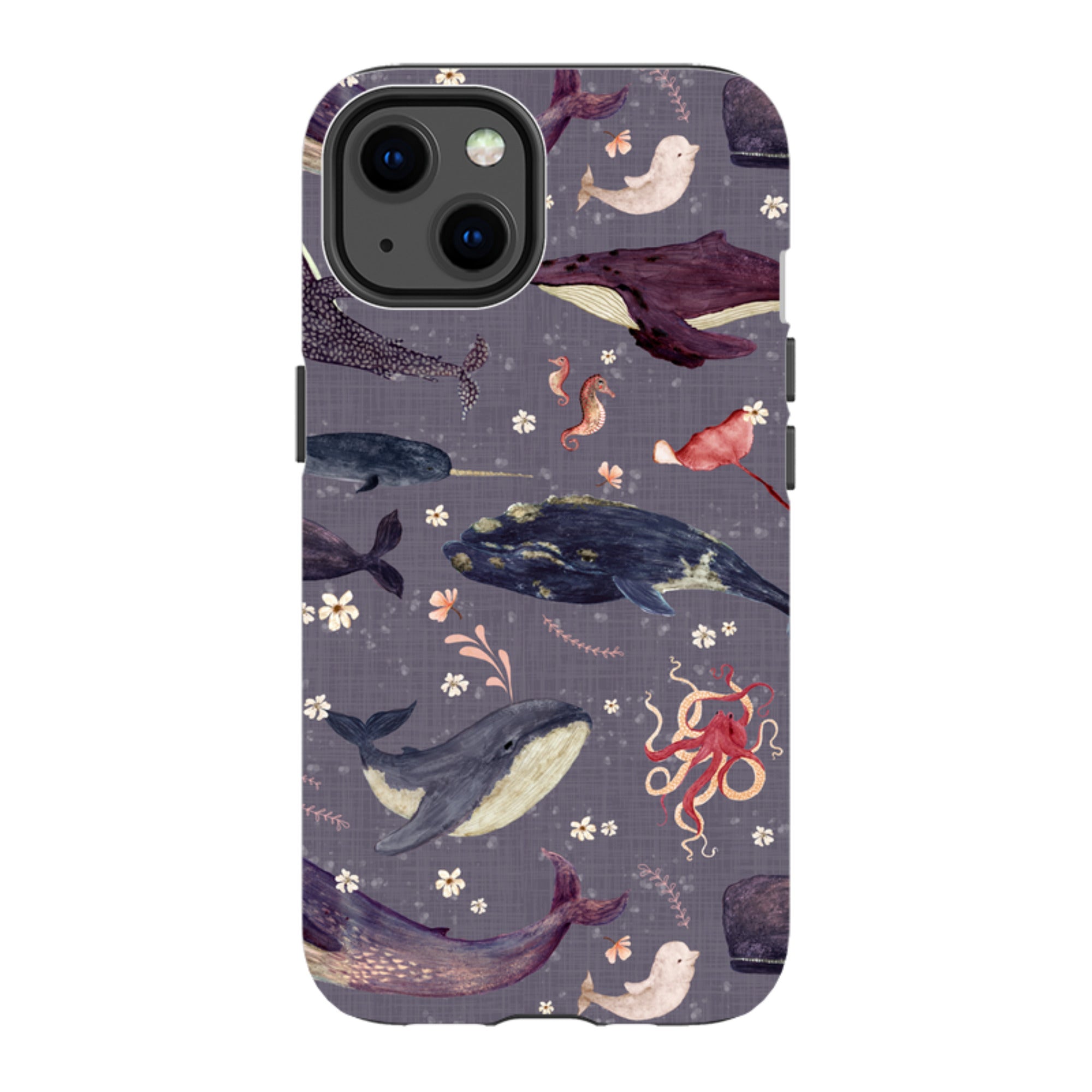 iPhone Tough Case - Whale Song Lavender By Katherine Quinn