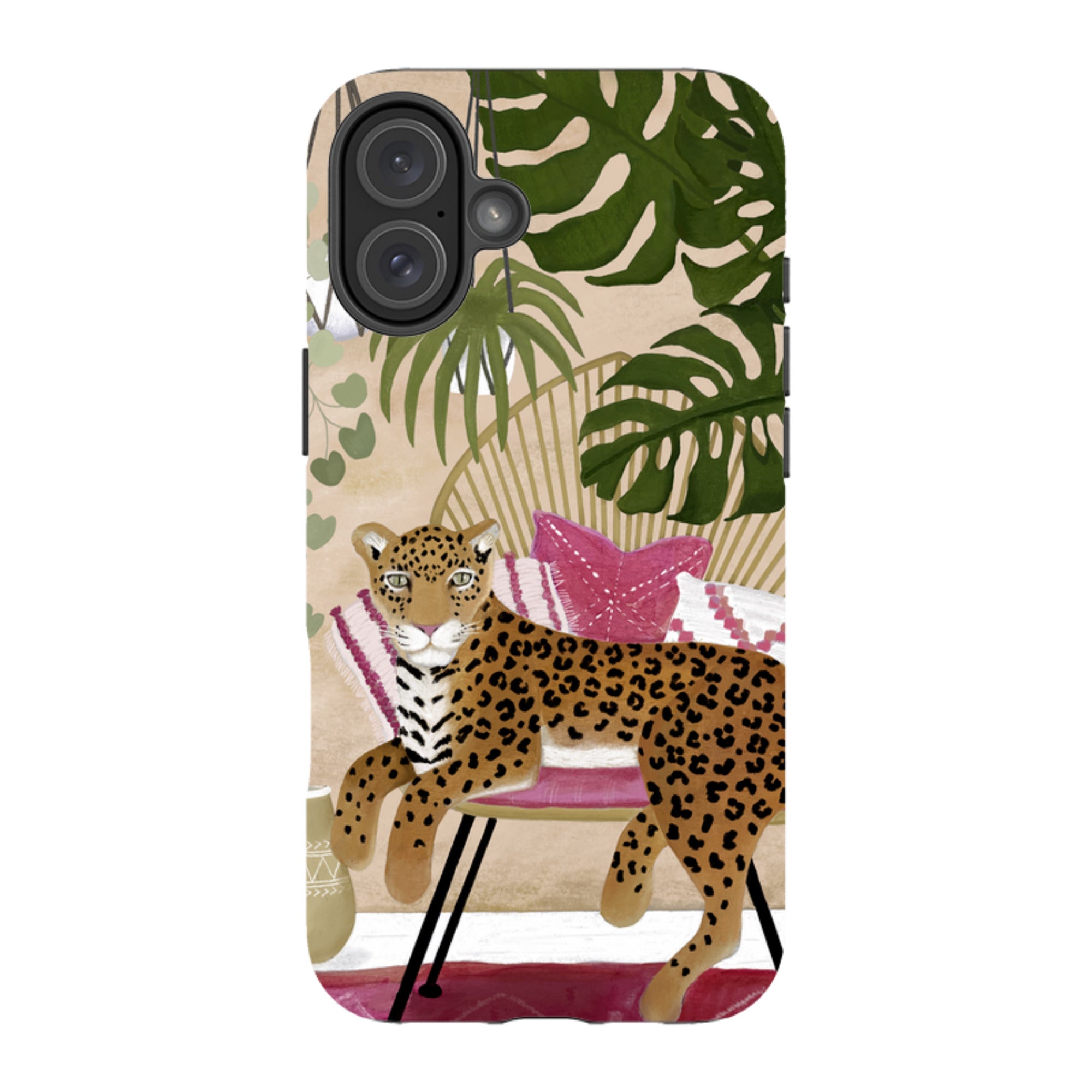 iPhone Tough Case - Boho Leopard Cream By Bex Parkin