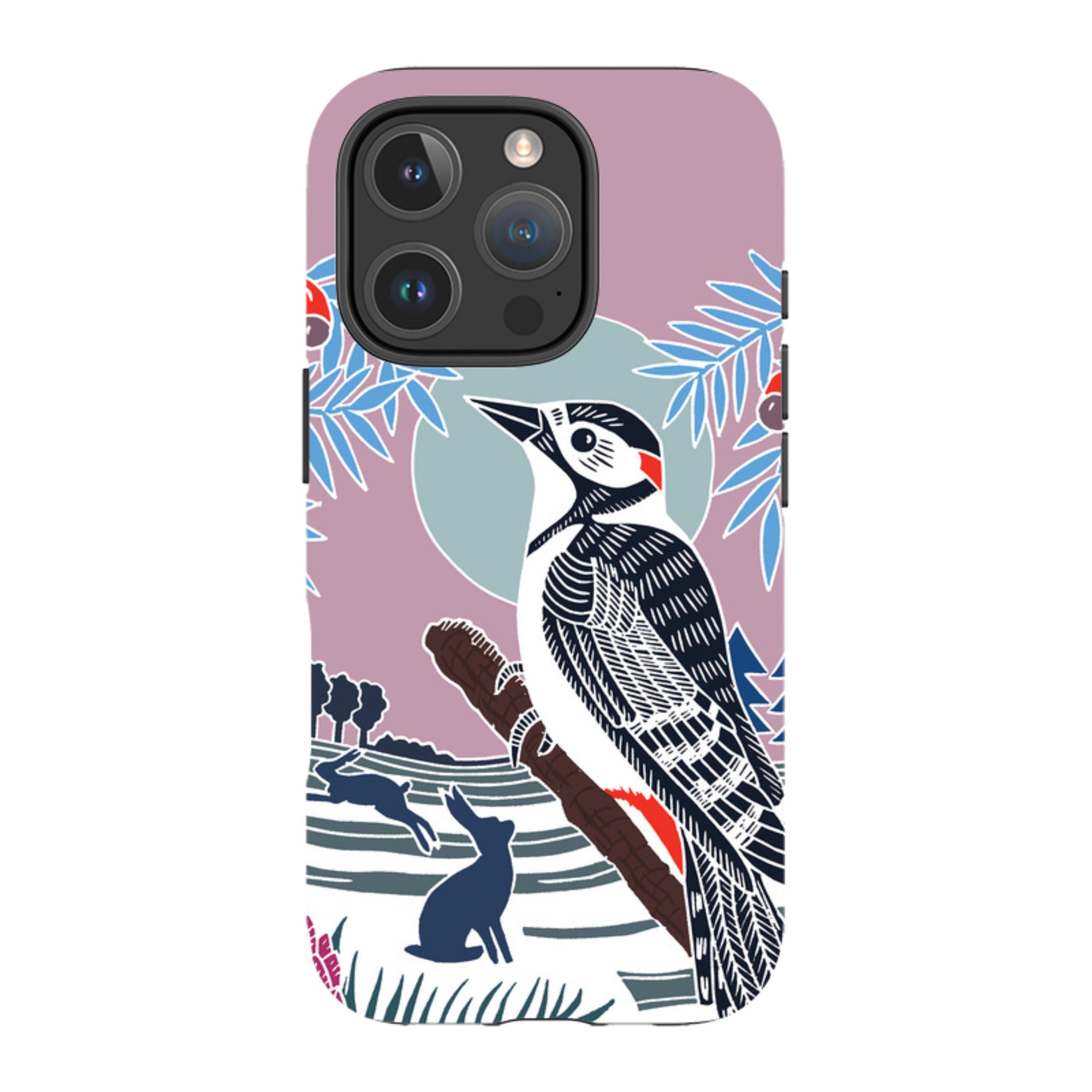 iPhone Tough Case - Woodpecker Pale By Kate Heiss