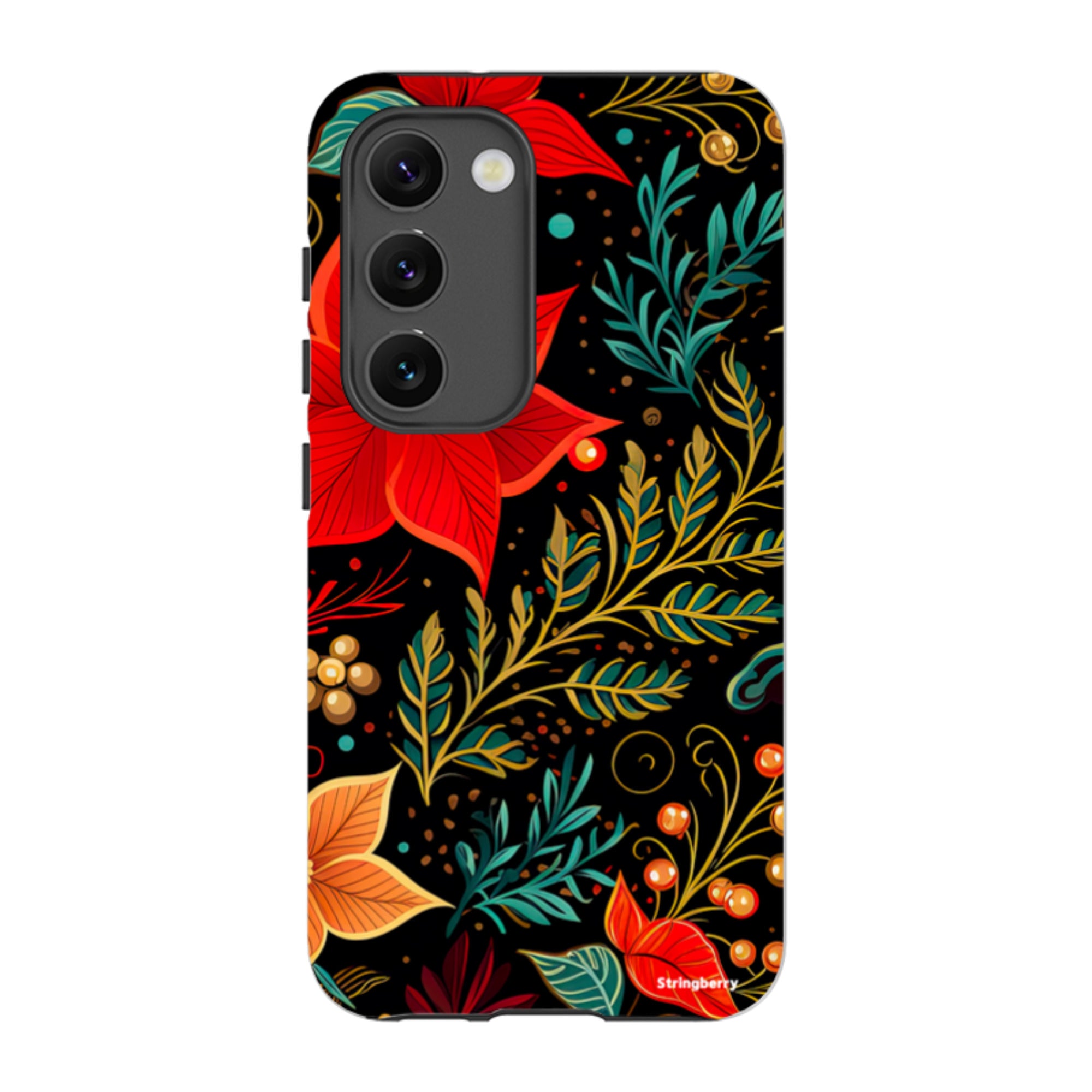 Samsung Tough Case -Red Winter Floral II