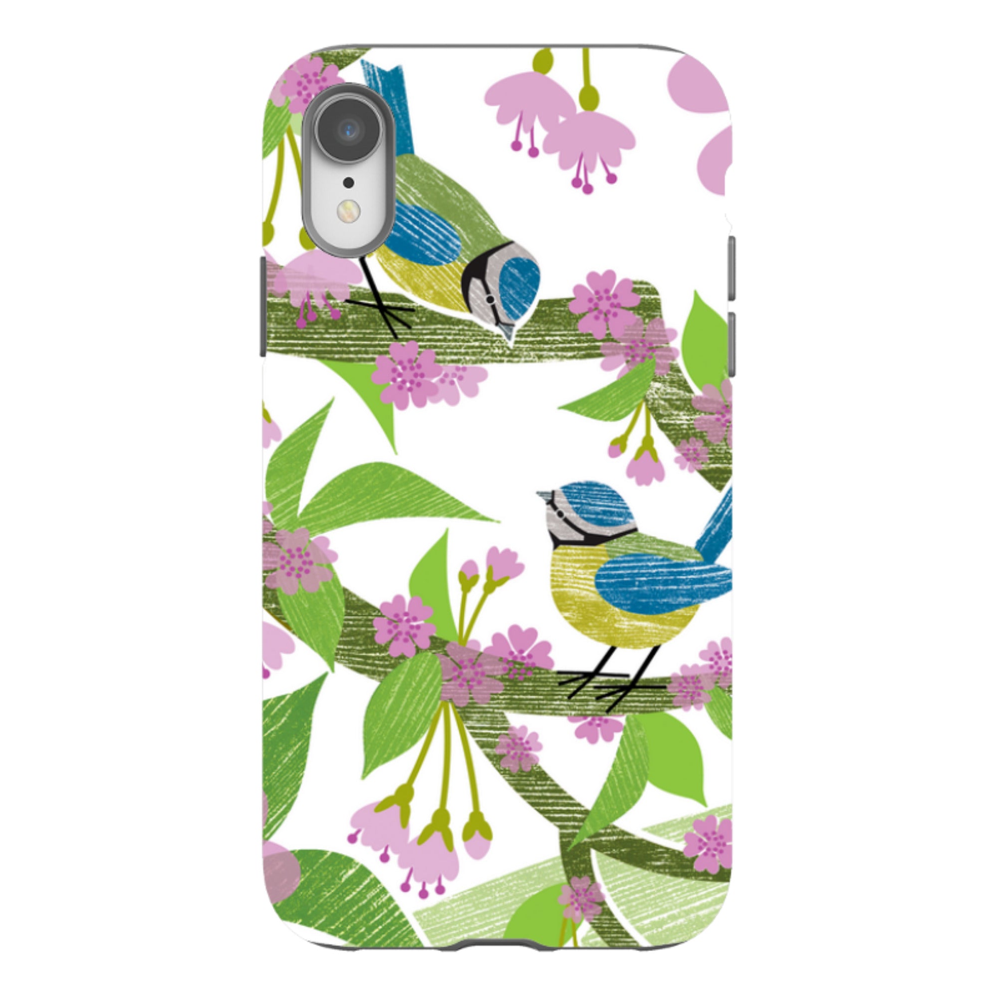 iPhone Tough Case - Blue Tits And Blossom By Liane Payne