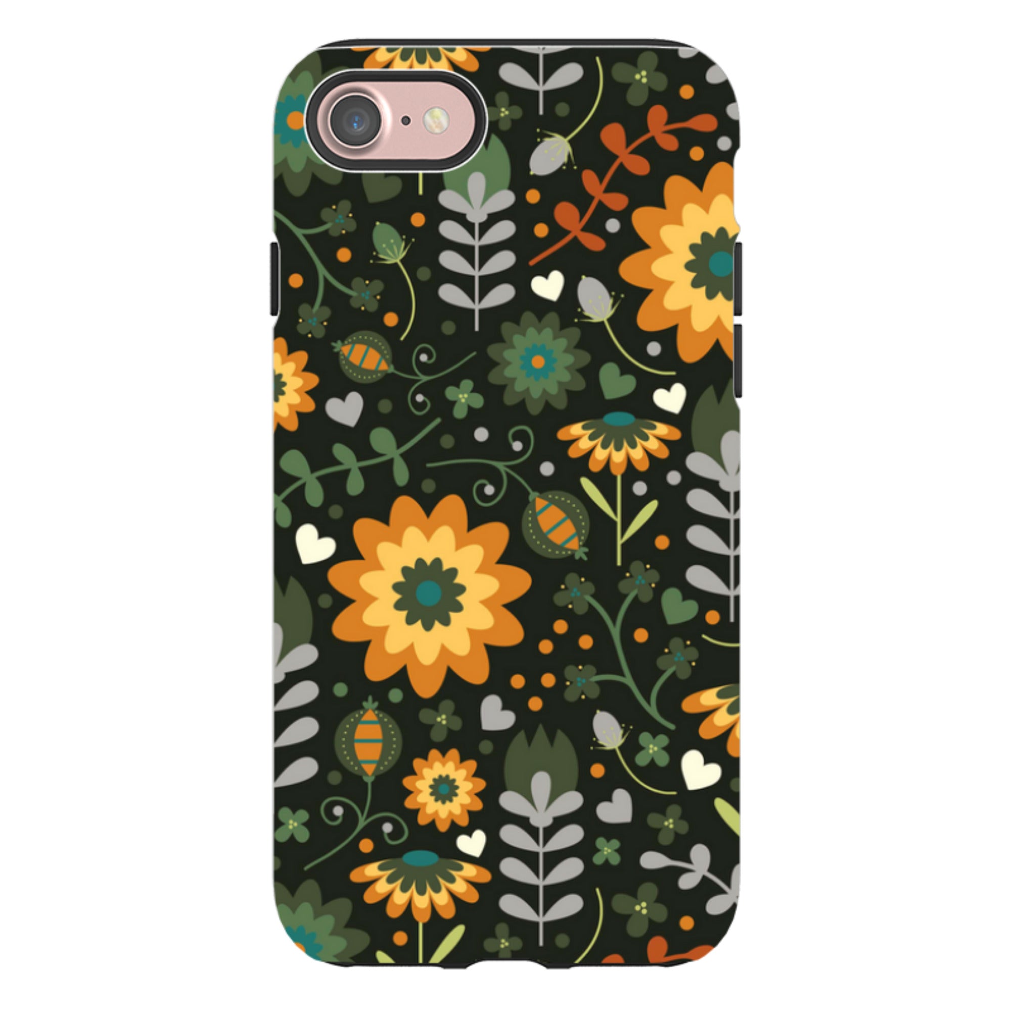 iPhone Tough Case - Dark Floral By Suzy Taylor