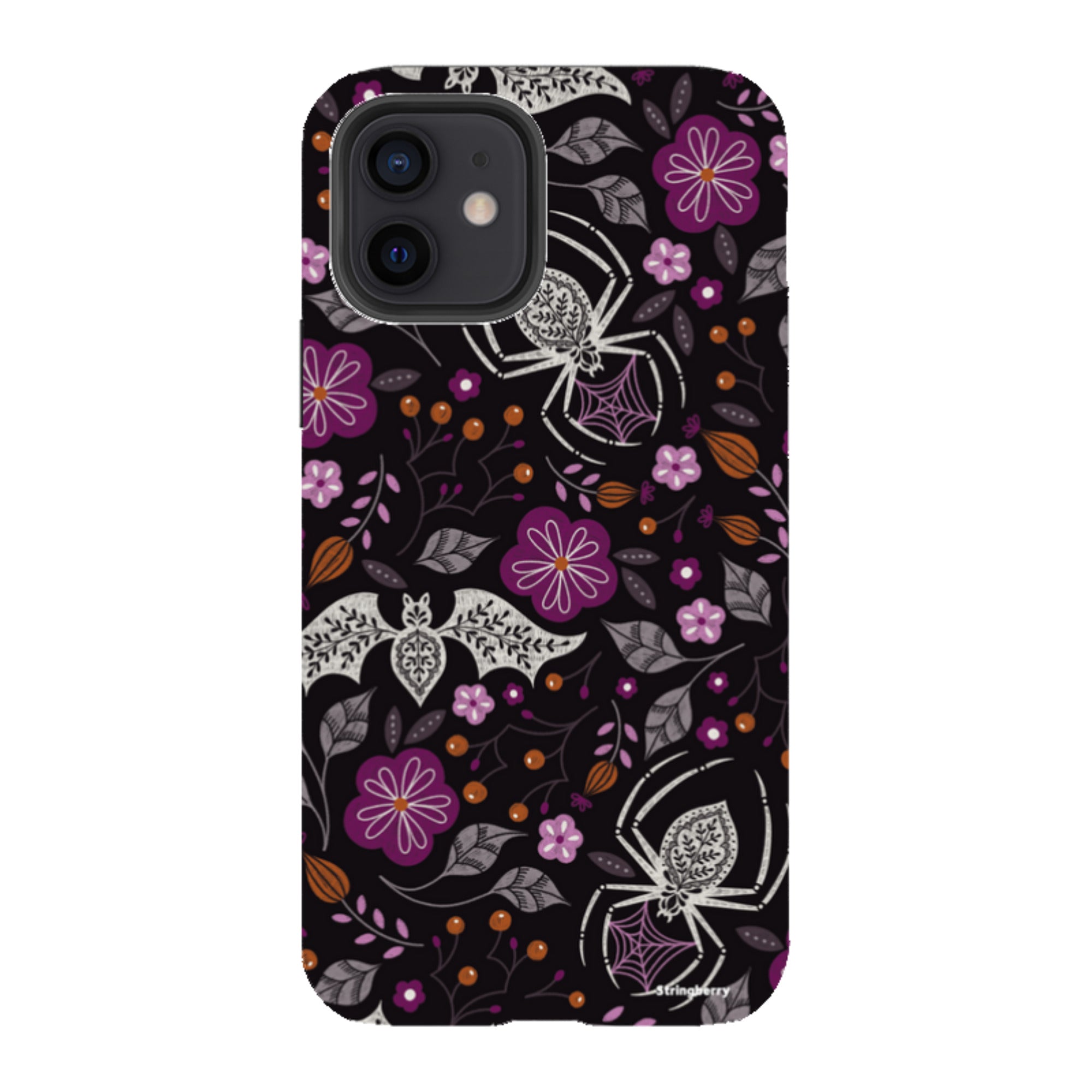 iPhone Tough Case - SpiderBat Black By Jenny Zemanek