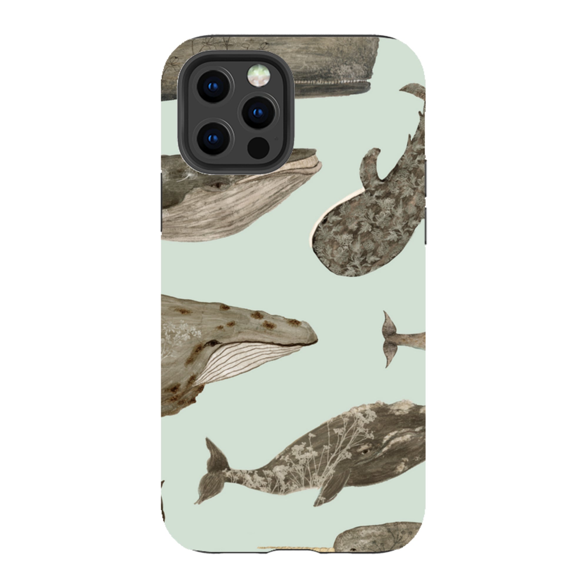 iPhone Tough Case - Wild Flower Whales By Katherine Quinn