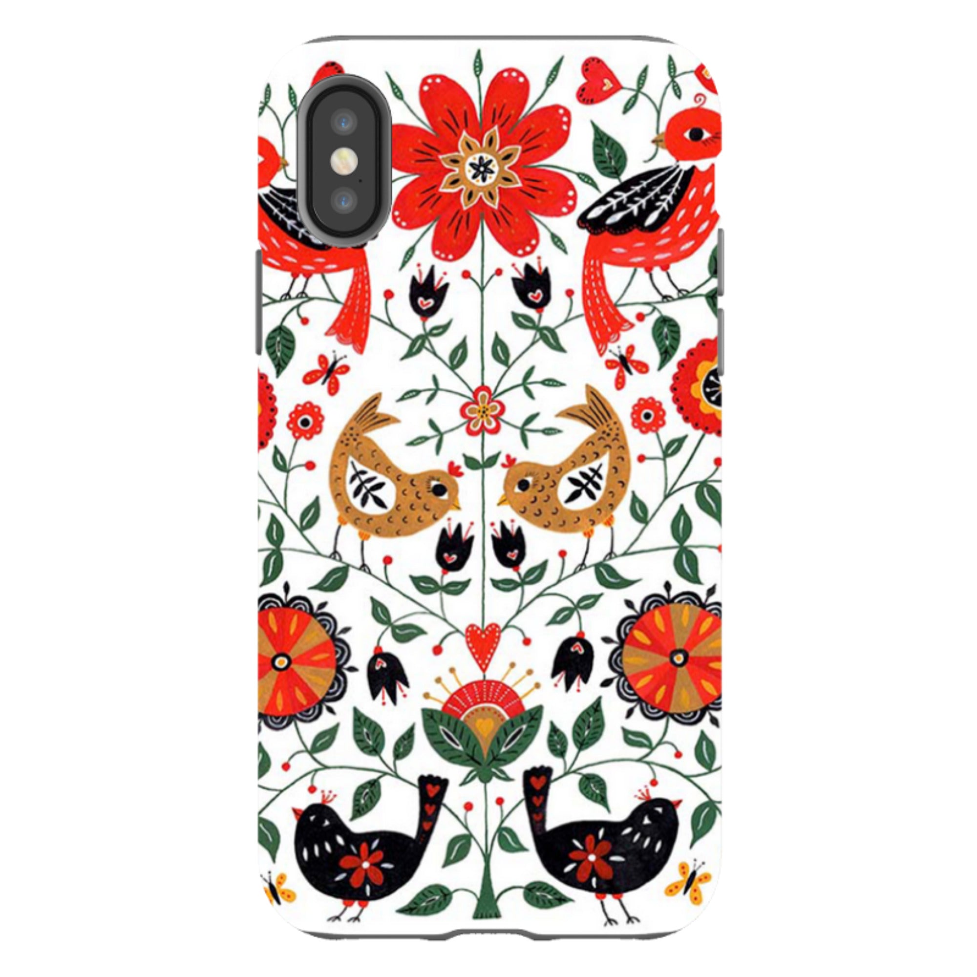 iPhone Tough Case - Birds And florals By Suzy Taylor