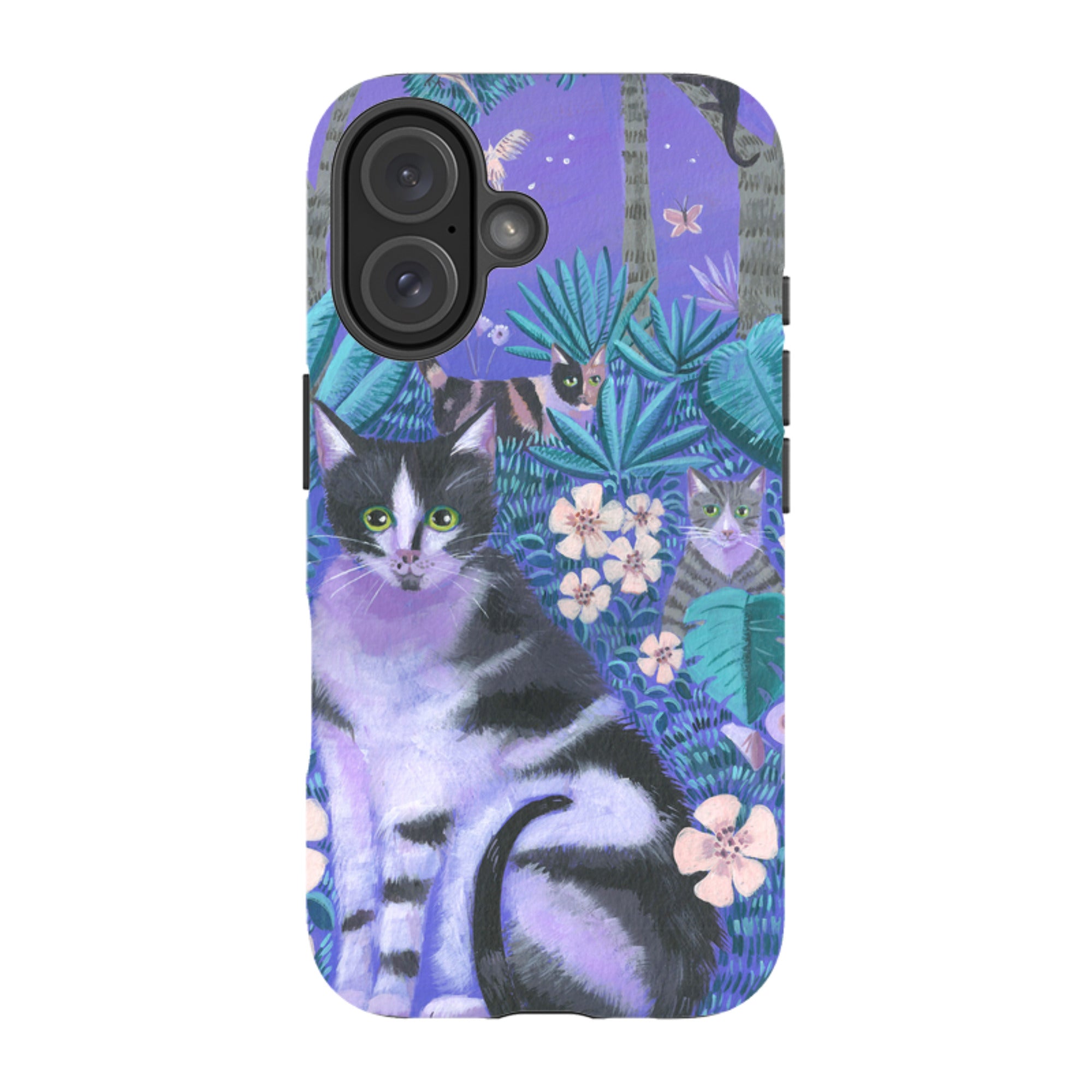 iPhone Tough Case - Night Cats 2 By Mary Stubberfield