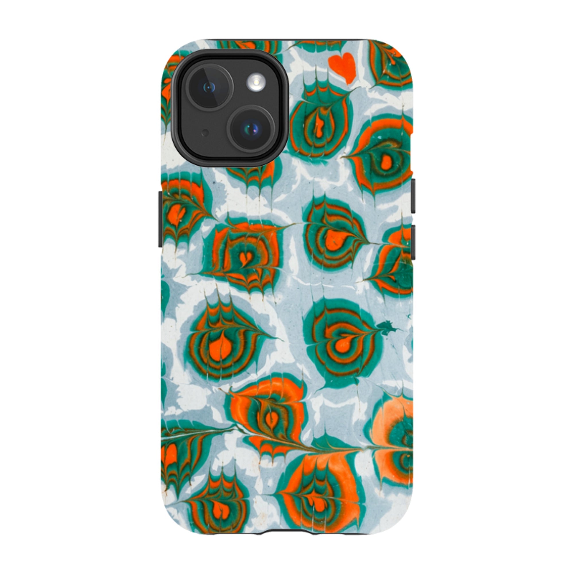 iPhone MagSafe Tough Case - Teal & Orange Marble