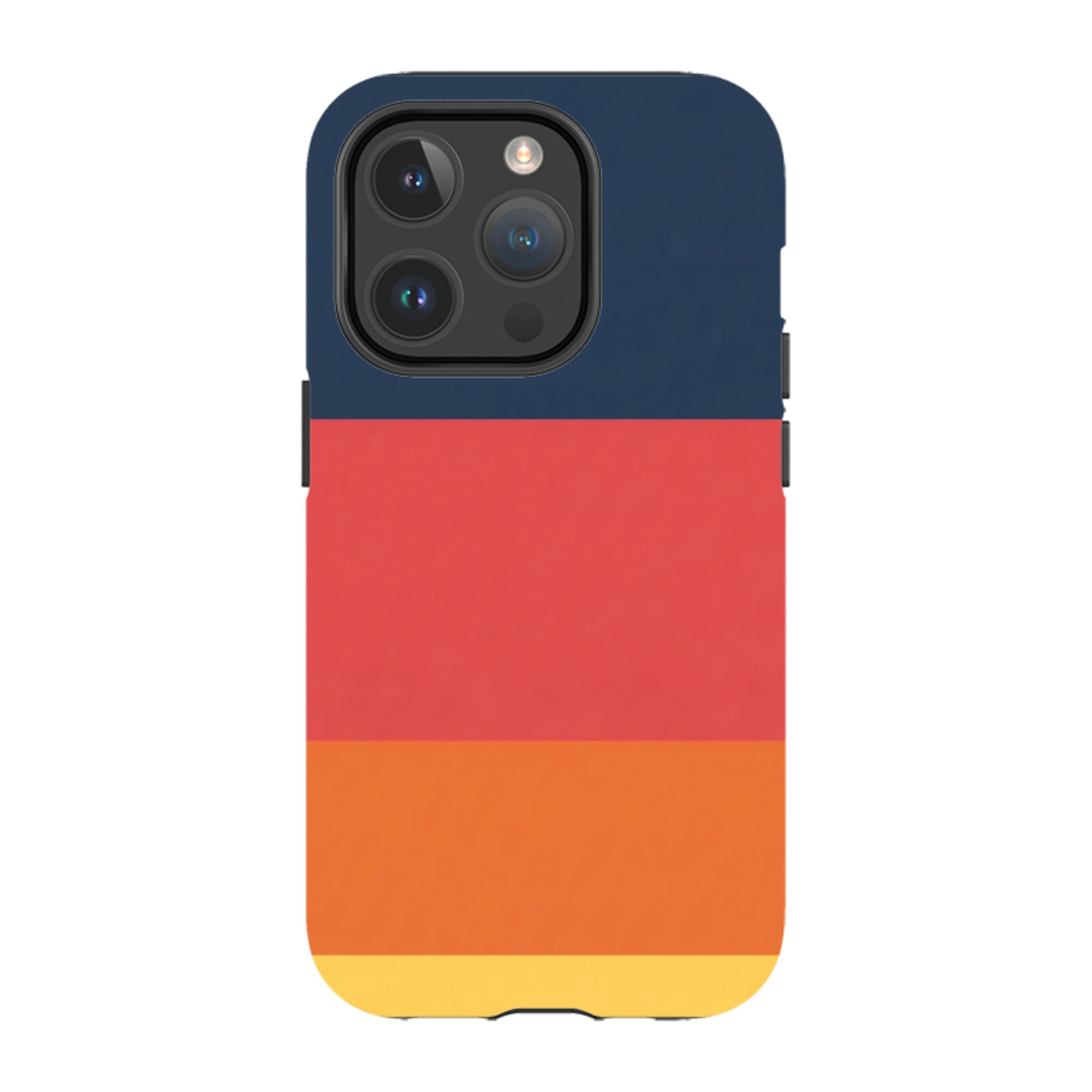 iPhone MagSafe Tough Case - Navy Blue & Orange Gingham