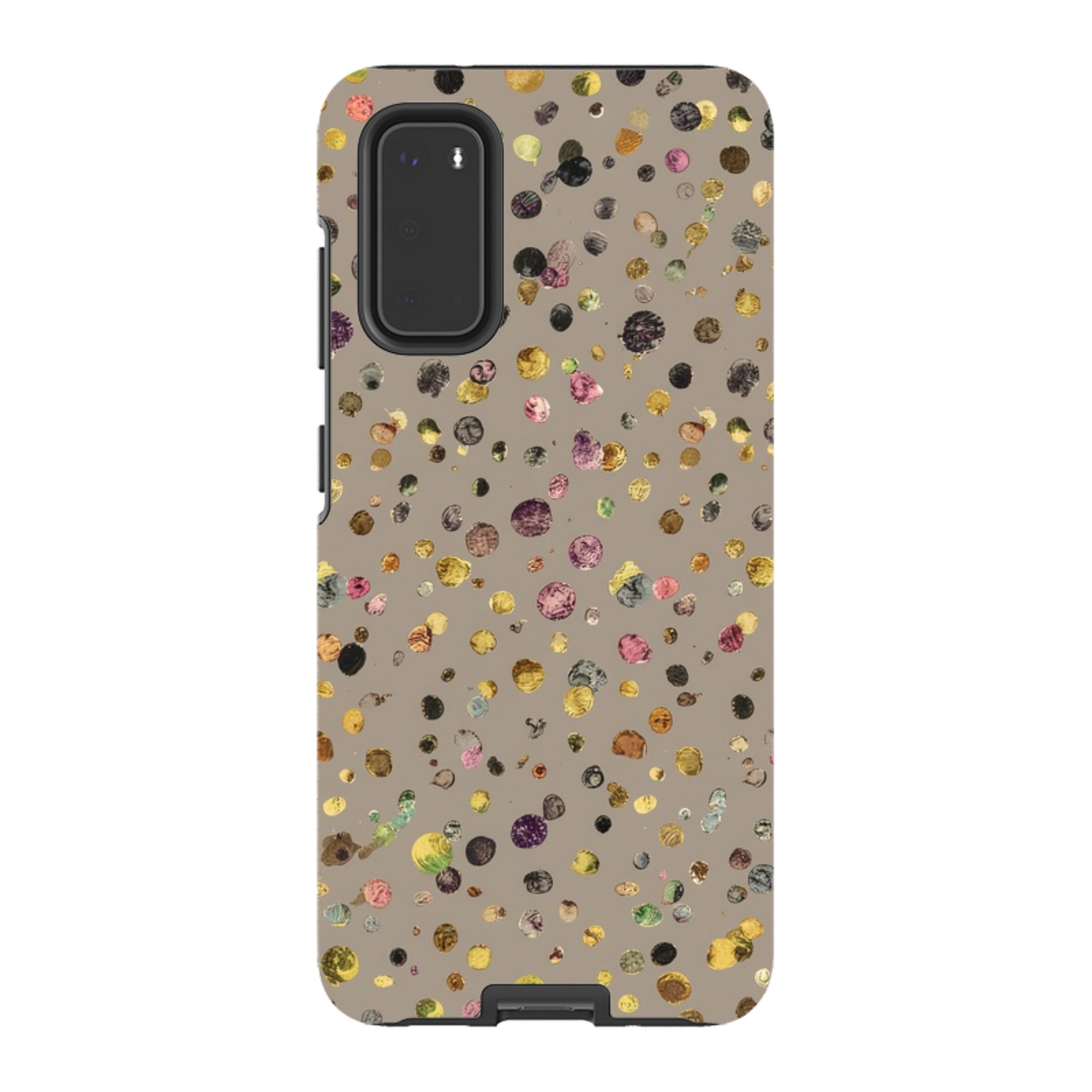 Samsung Tough  Case - Grey Polka