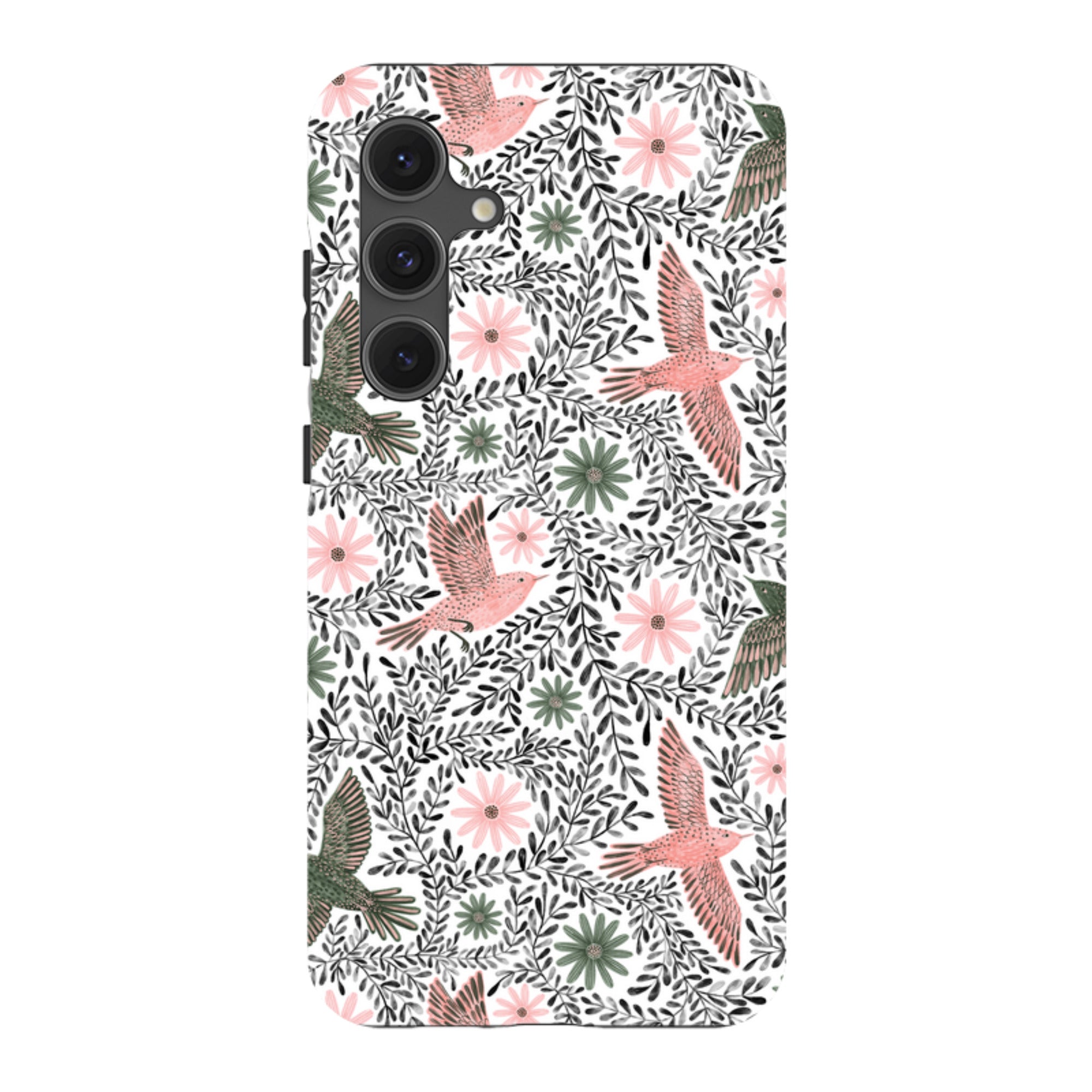 Samsung Tough Case - Bird Pattern Black By Lee Foster Wilson
