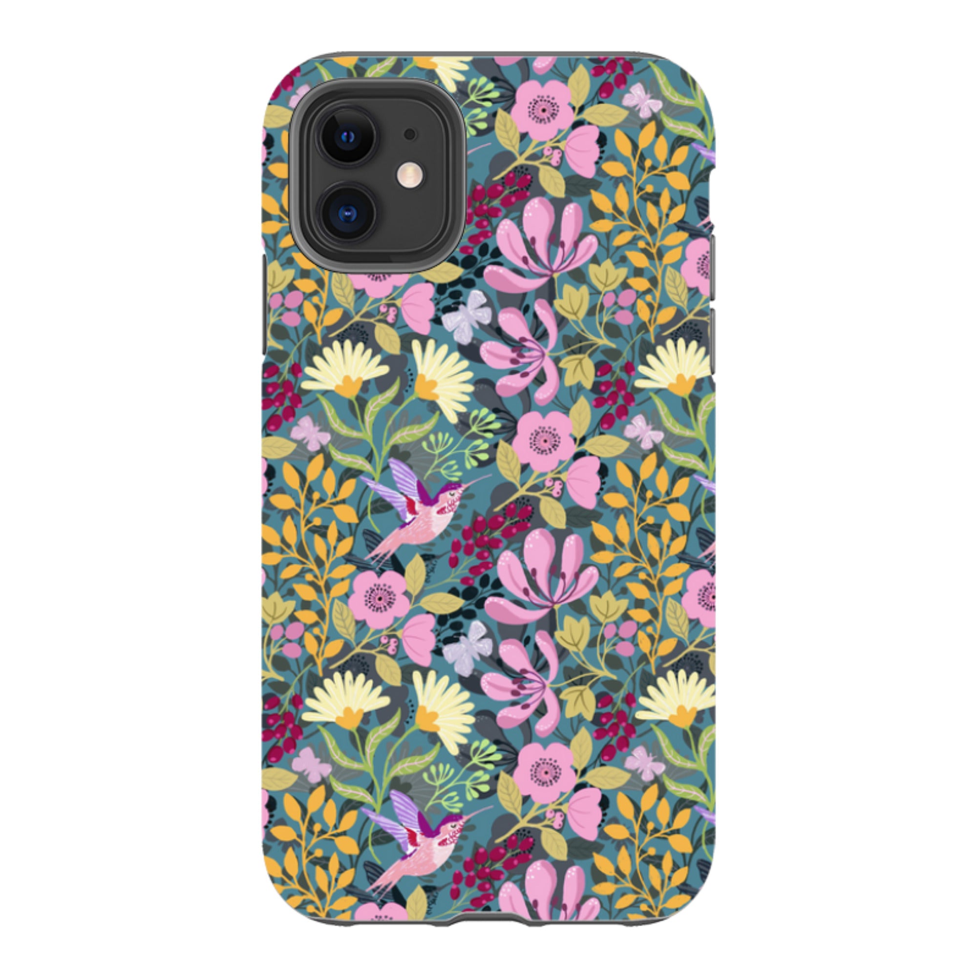 iPhone Tough Case - Hummingbird Pattern By Bex Parkin
