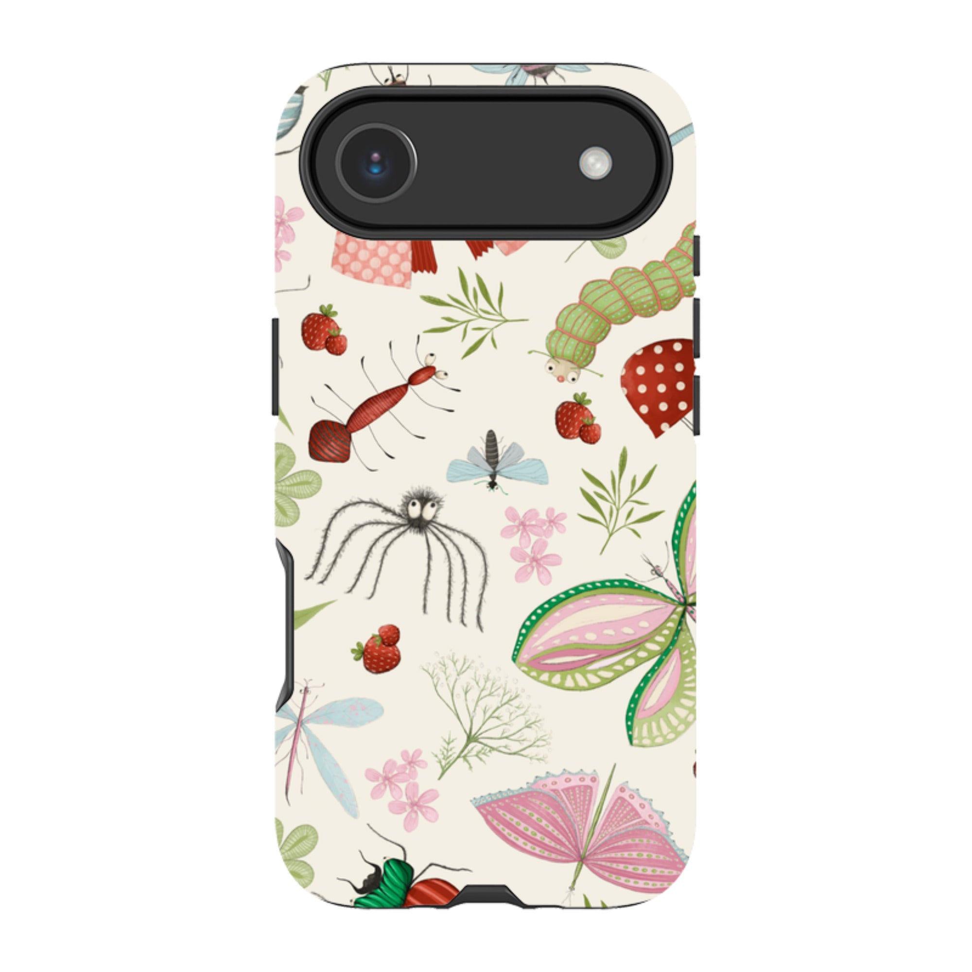 iPhone Tough Case - Insects Pattern By Maja Lindberg