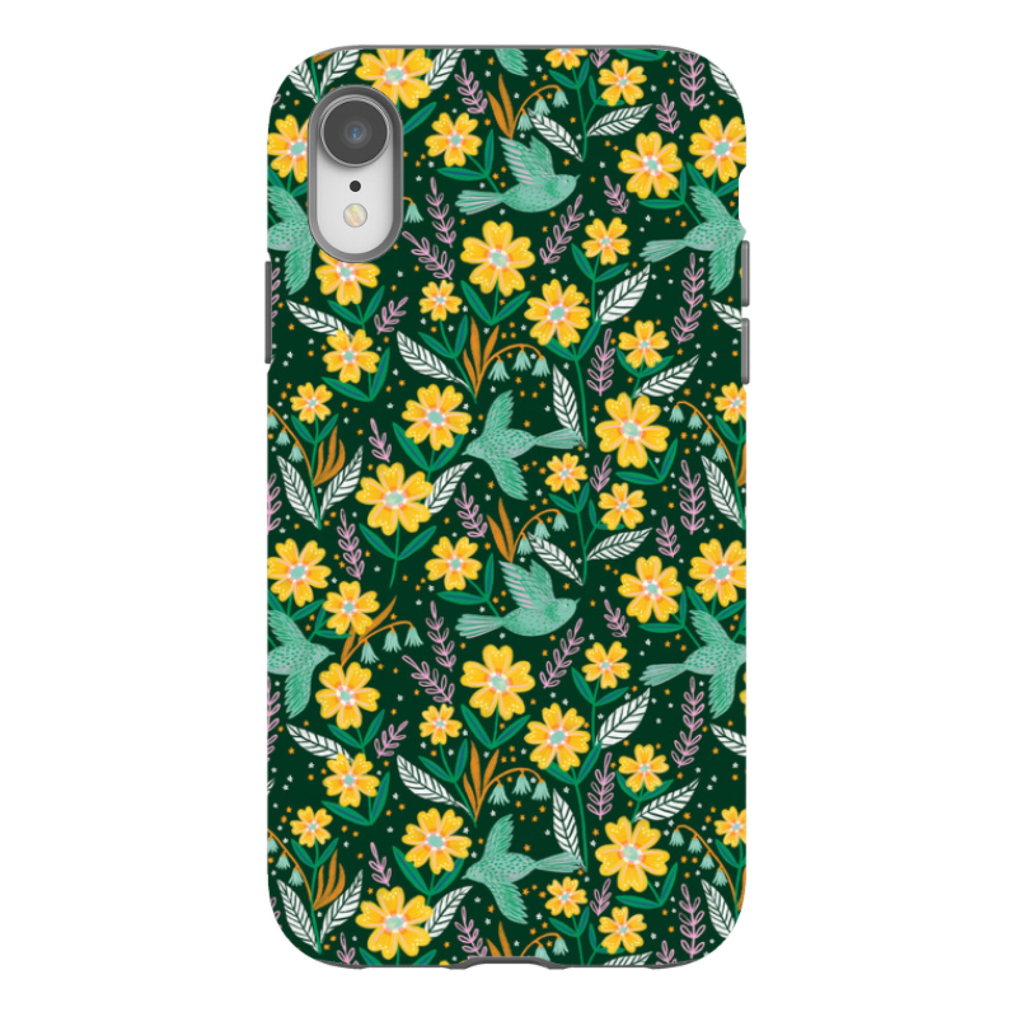 iPhone Tough Case - Sweet Birds Green By Lee Foster Wilson