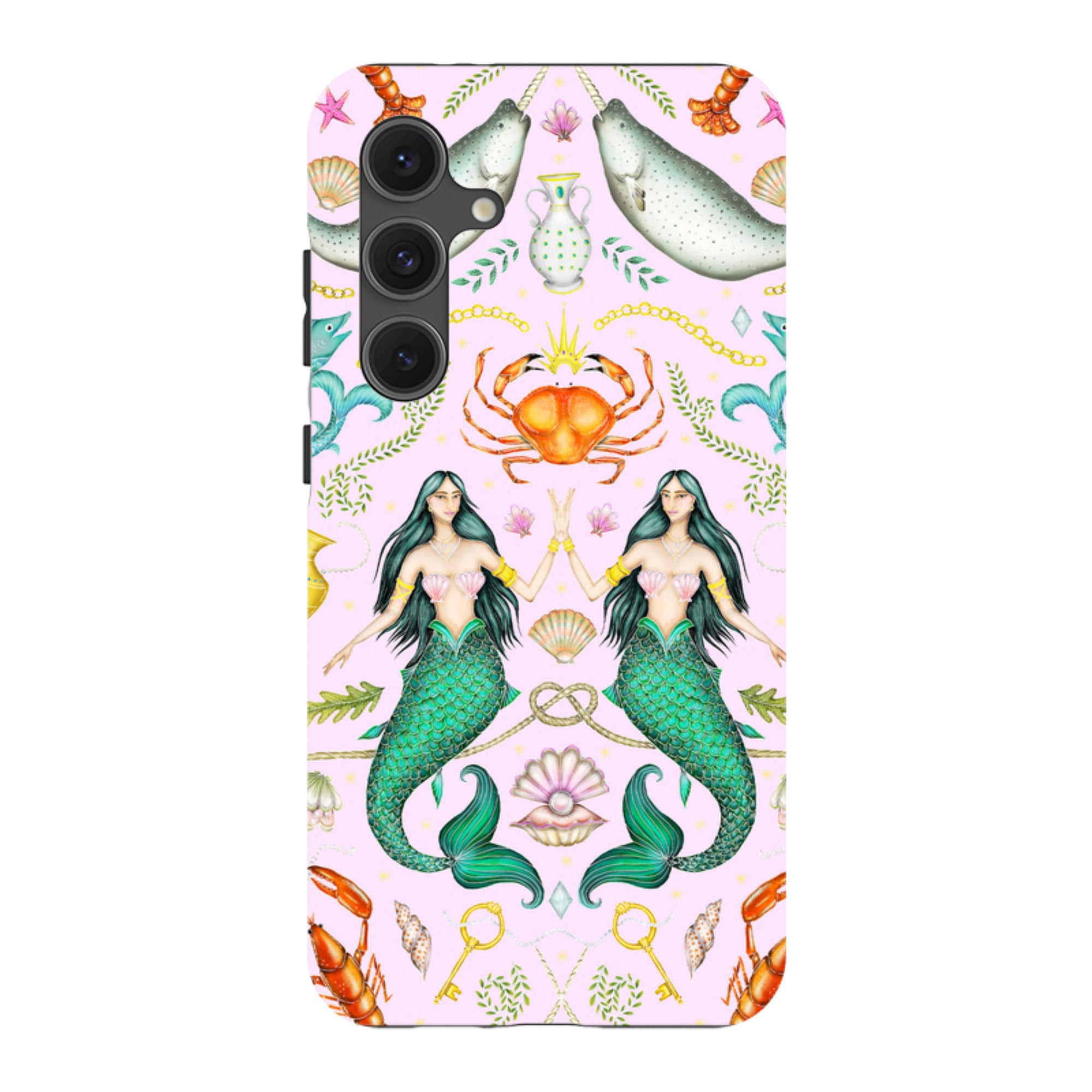 Samsung Tough Case - Tritons Treasure Pink By Catherine Rowe