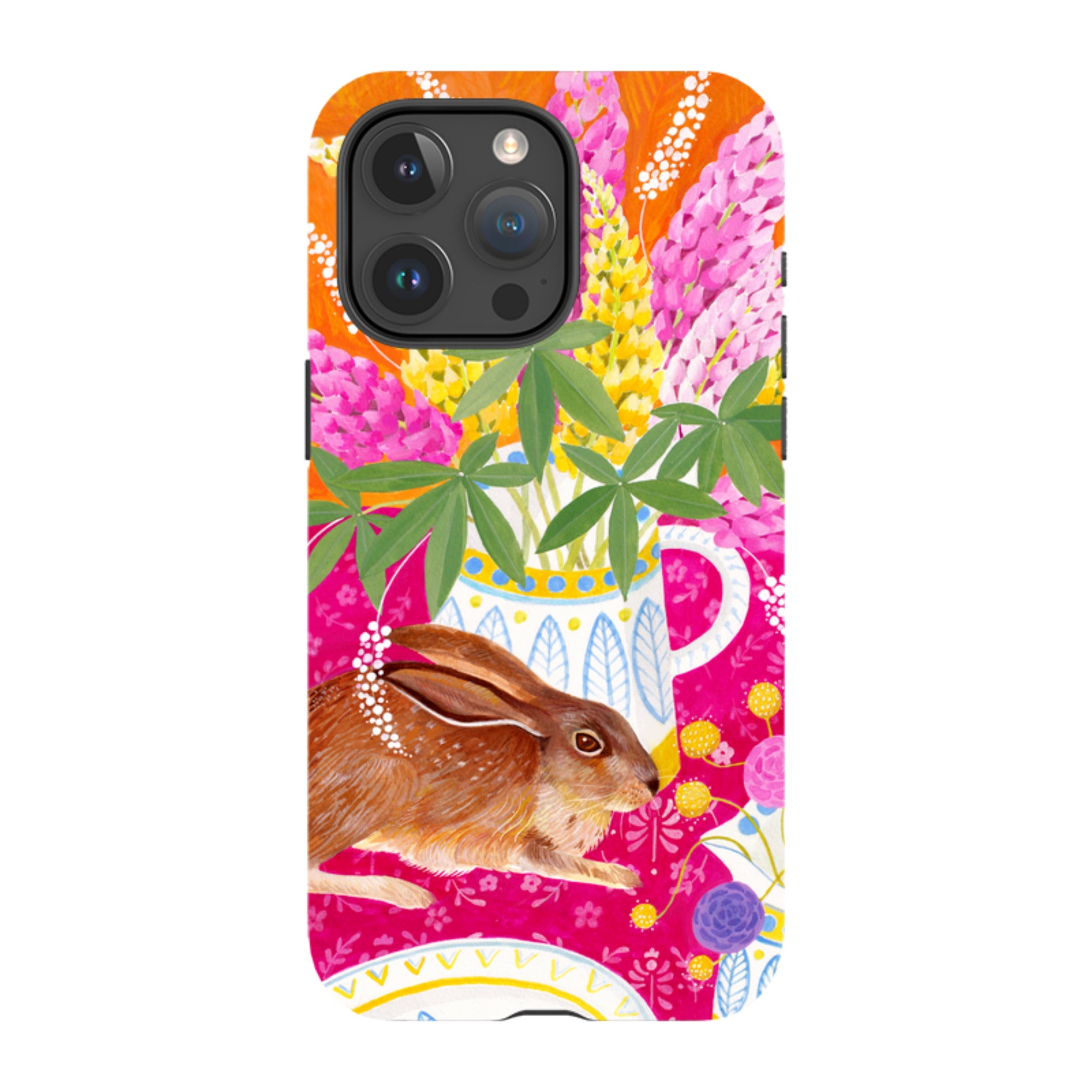 iPhone Tough Case - Rabbit Lupins By Bex Parkin