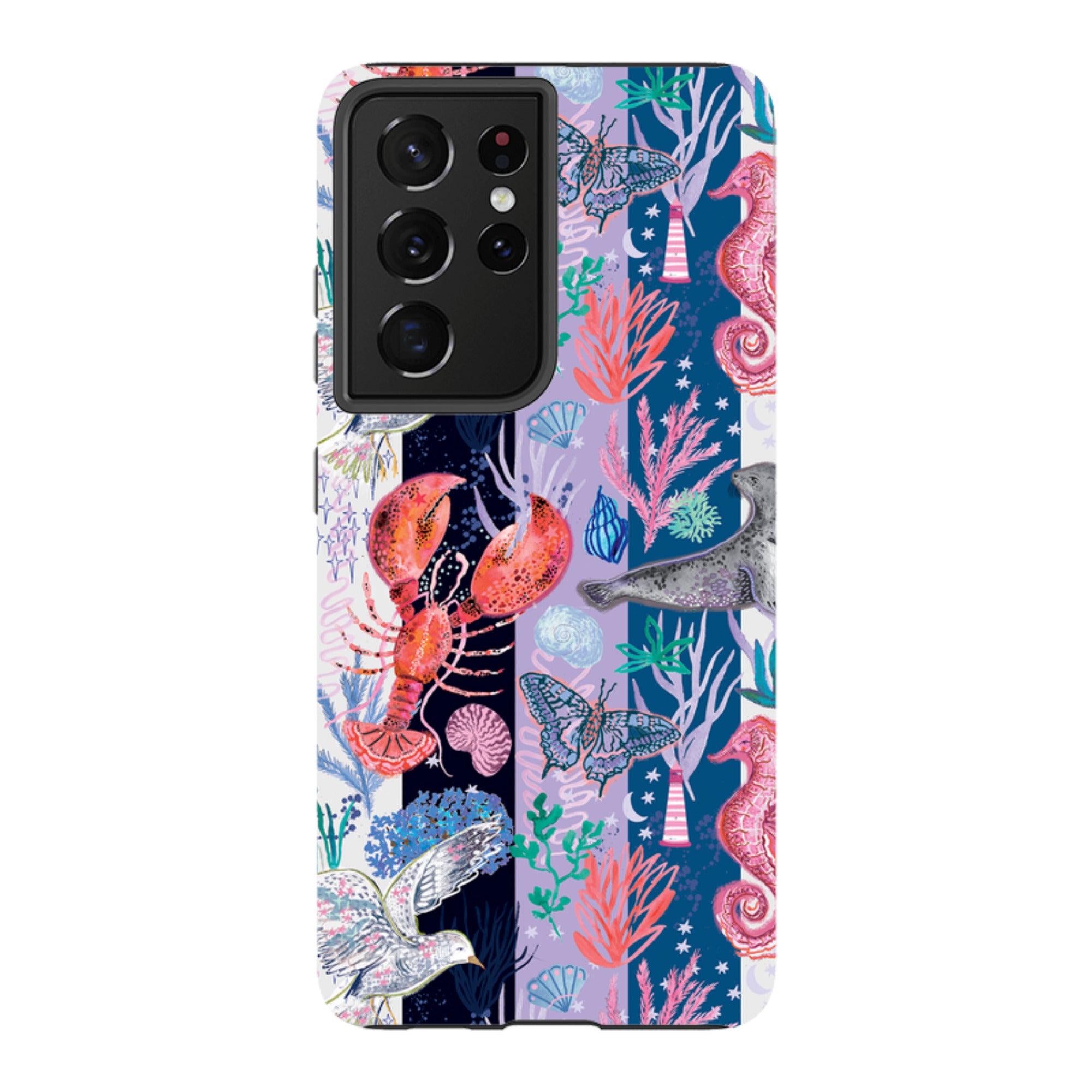 Samsung Tough  Case - Coastal Calling Stripe II By Emma Frances Grant