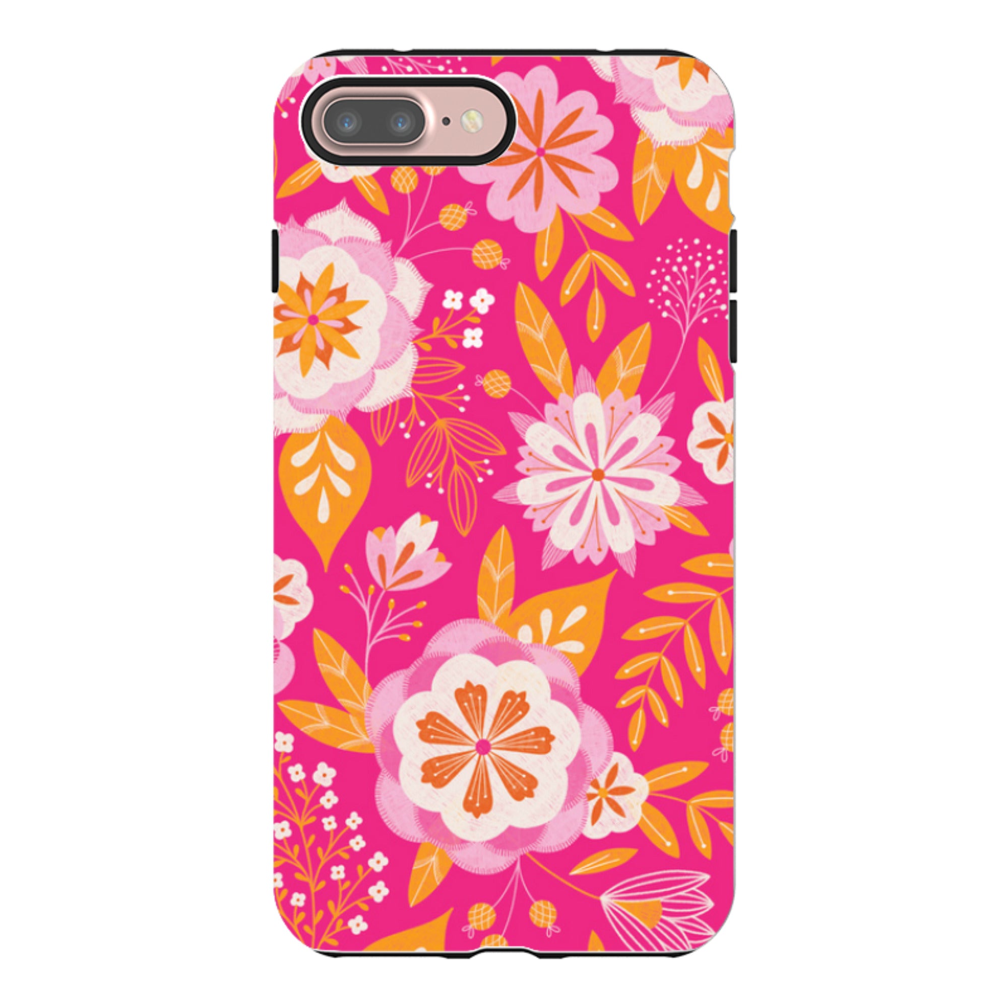 iPhone Tough Case - Big Bold Blooms Pink By Jenny Zemanek