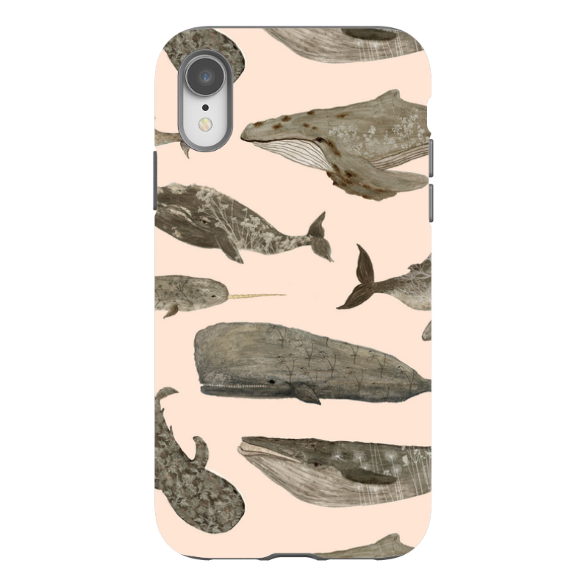 iPhone Tough Case - Wild Flower Whales II By Katherine Quinn
