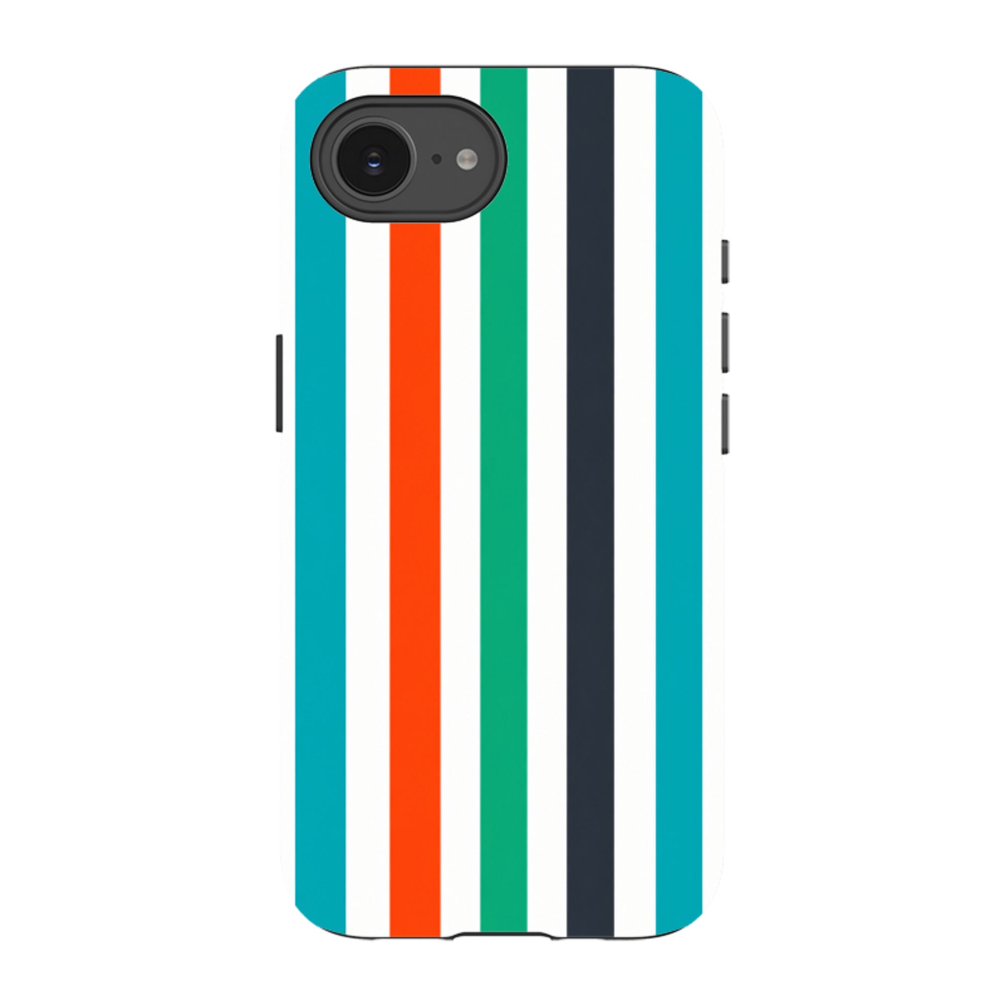 iPhone Tough Case - Orange & Teal Stripe