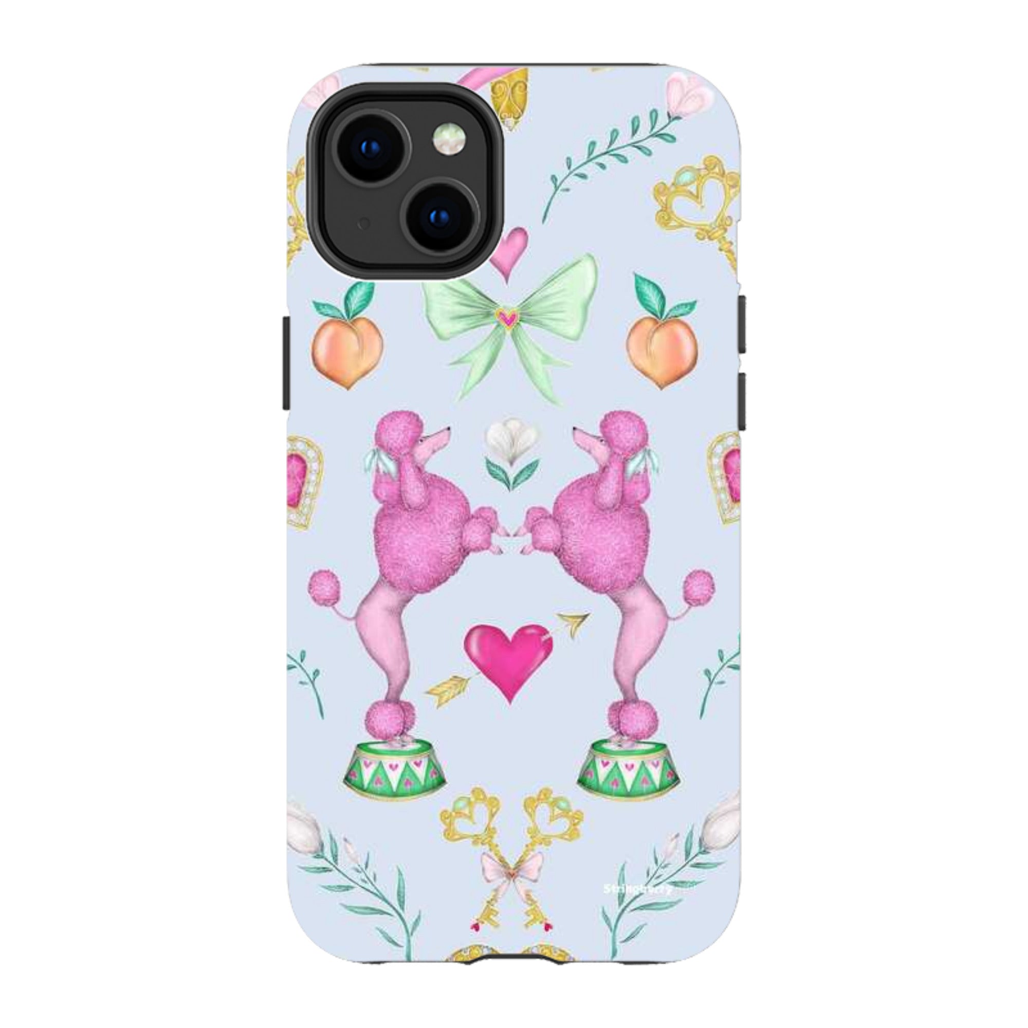 iPhone MagSafe Tough Case - Pink Poodle Parlour Powder By Catherine Rowe