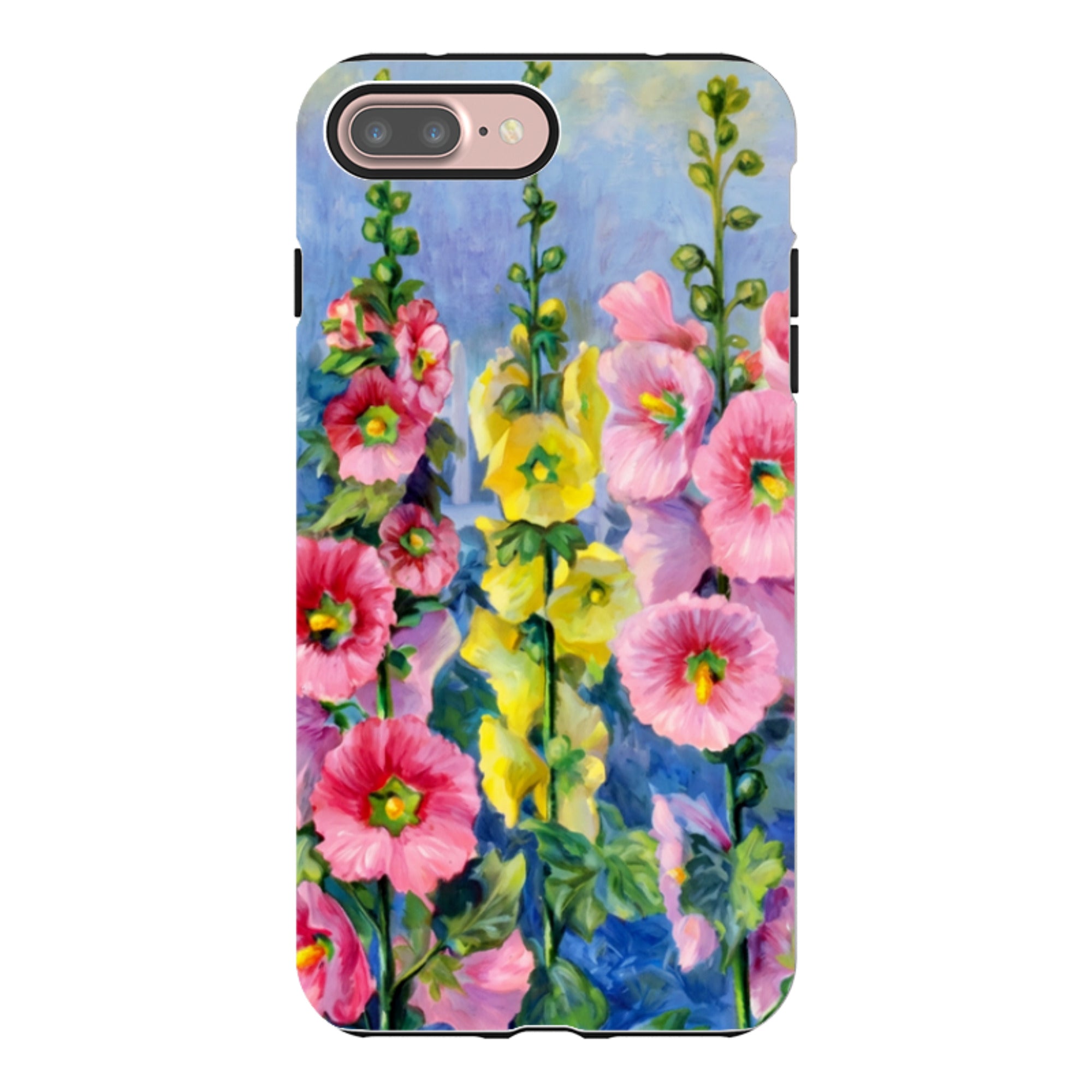 iPhone Tough Case - Hollyhock Garden