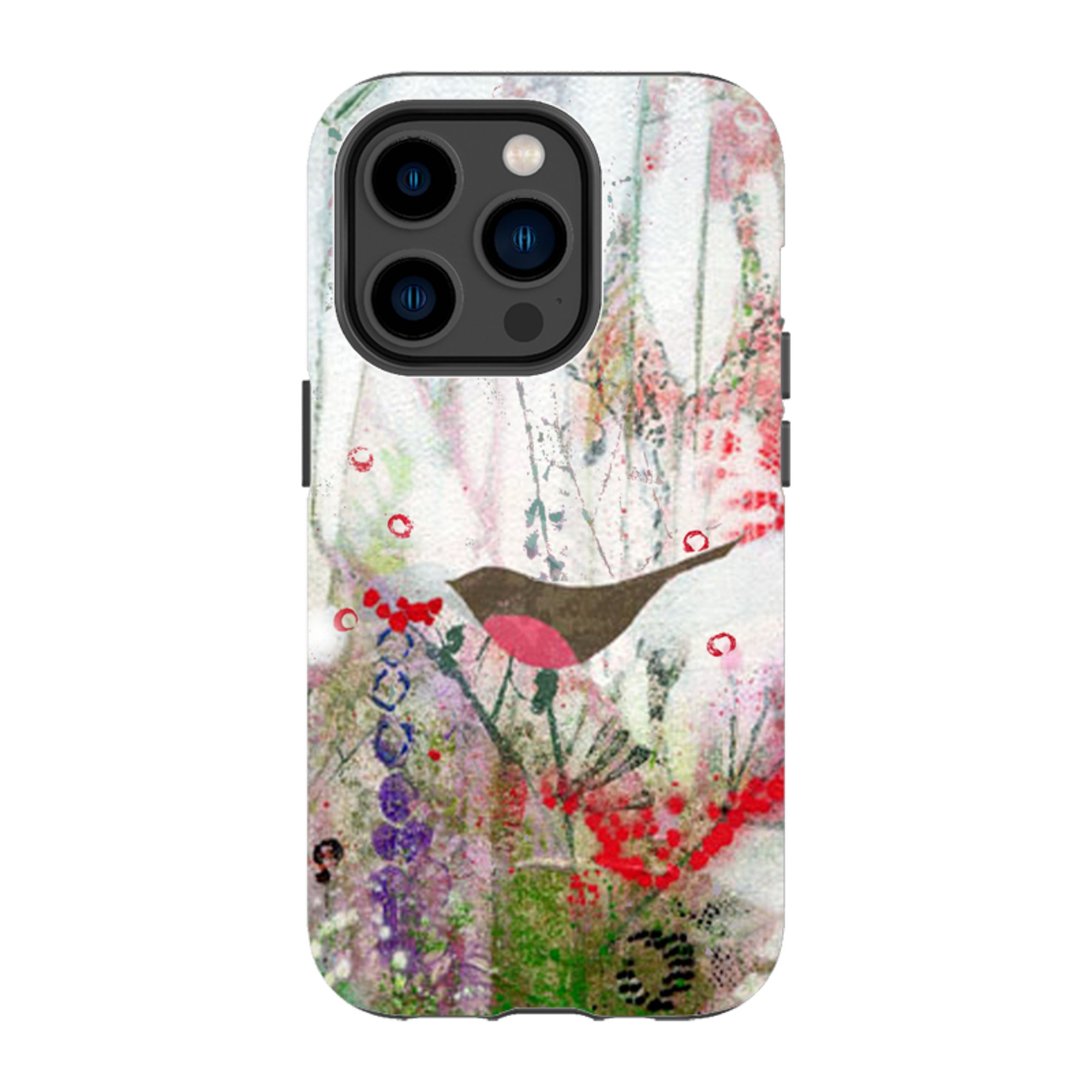 iPhone MagSafe Tough Case -  Robin and Berries By Tiffany Lynch