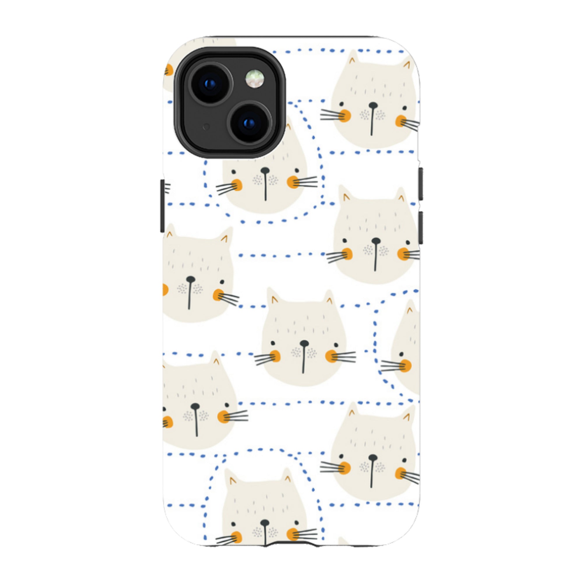 iPhone Tough Case - Cat Tiles