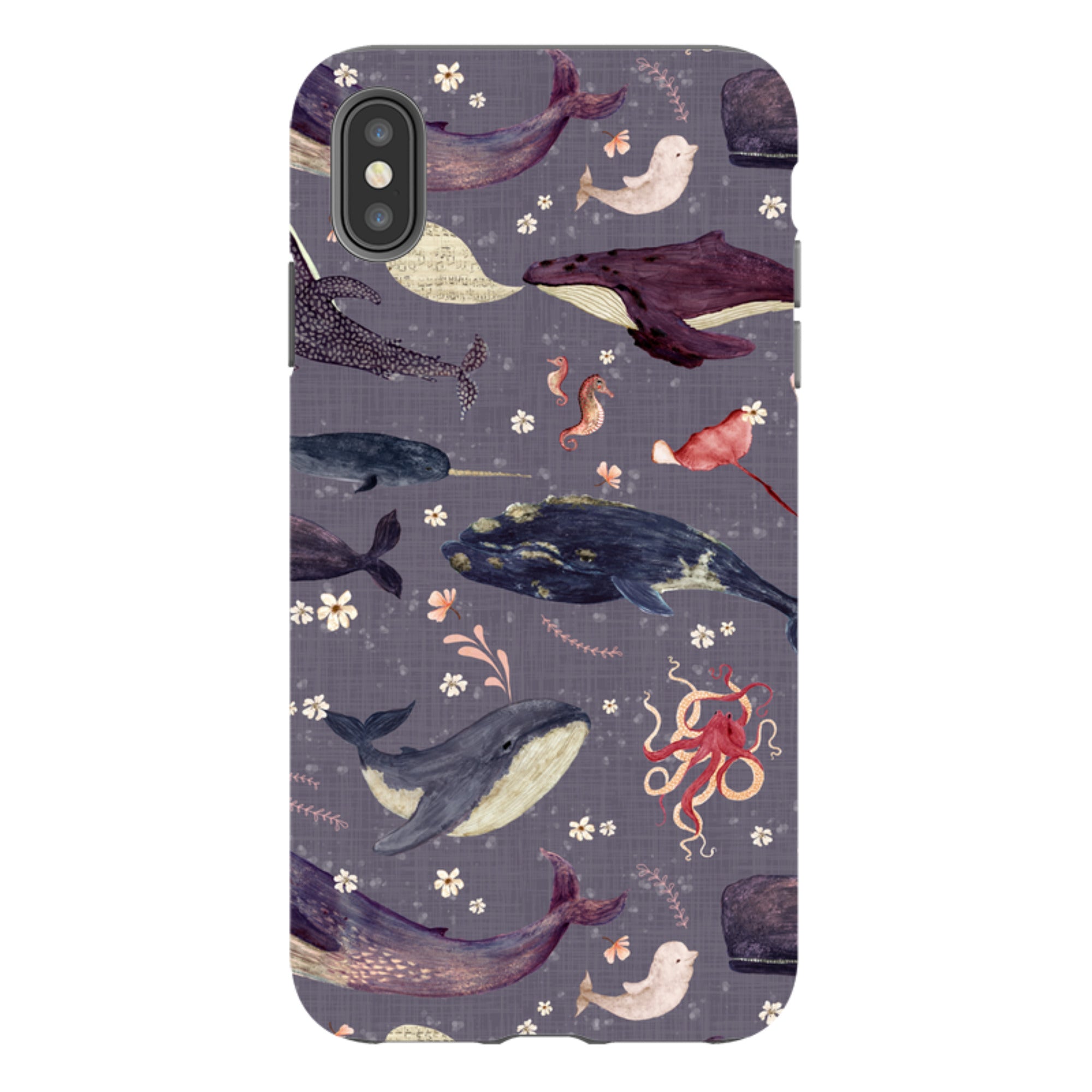iPhone Tough Case - Whale Song Lavender By Katherine Quinn