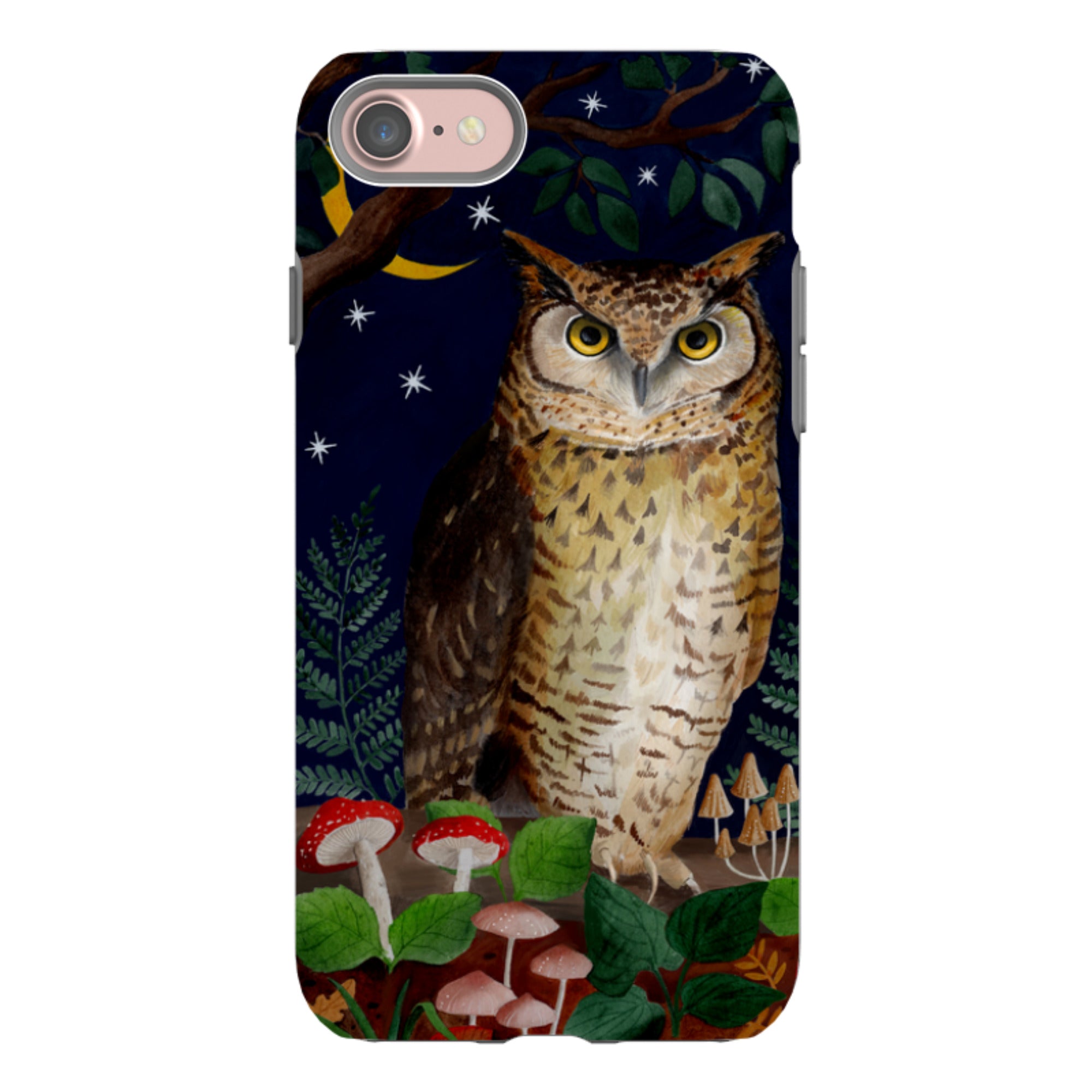 iPhone Tough Case - Mushroom Owl By Bex Parkin