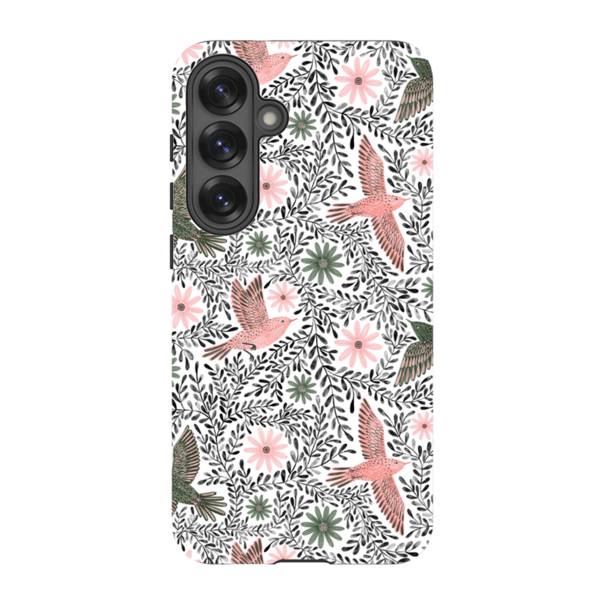 Samsung Tough Case - Bird Pattern Black By Lee Foster Wilson