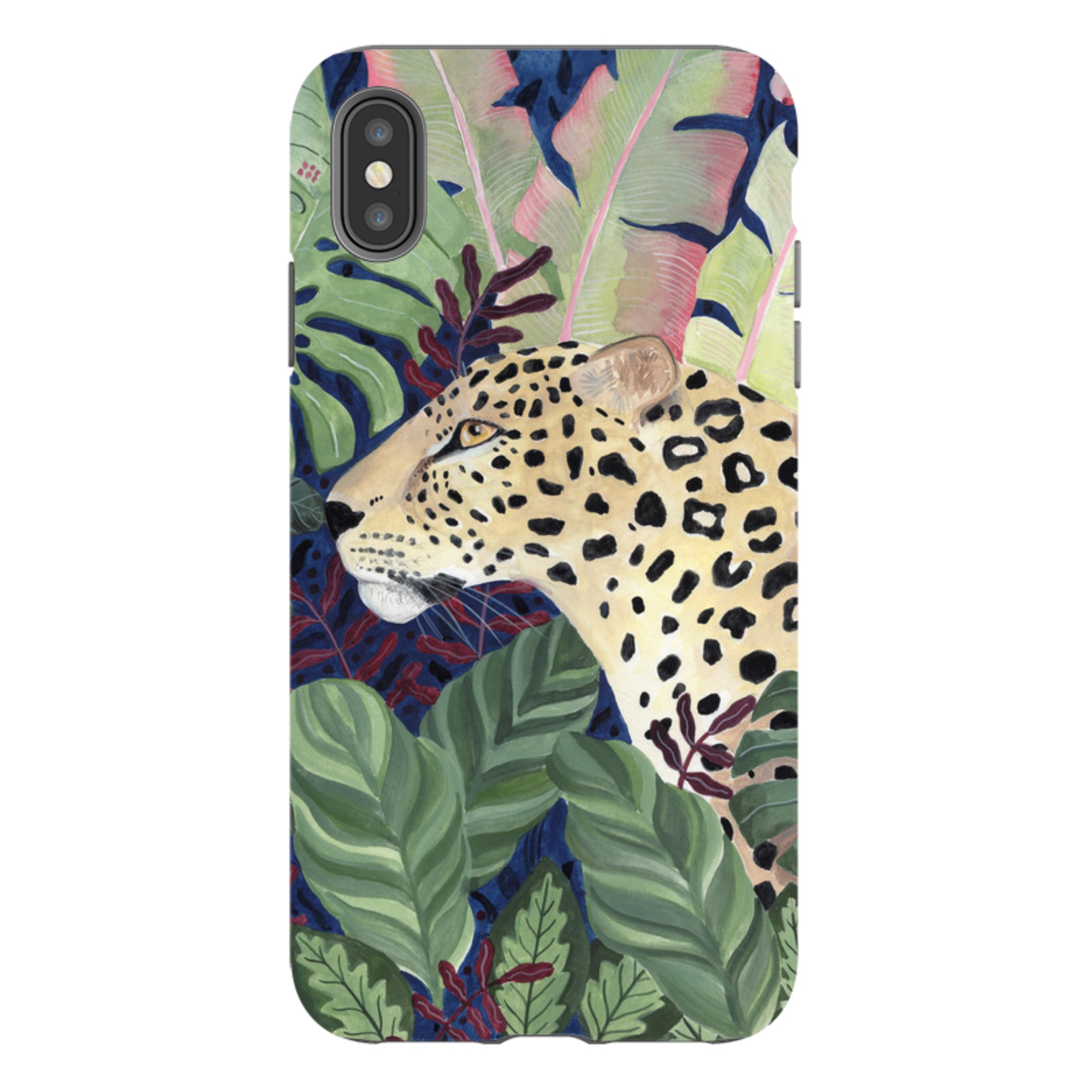 iPhone Tough Case - Leopard In Leaves By Bex Parkin