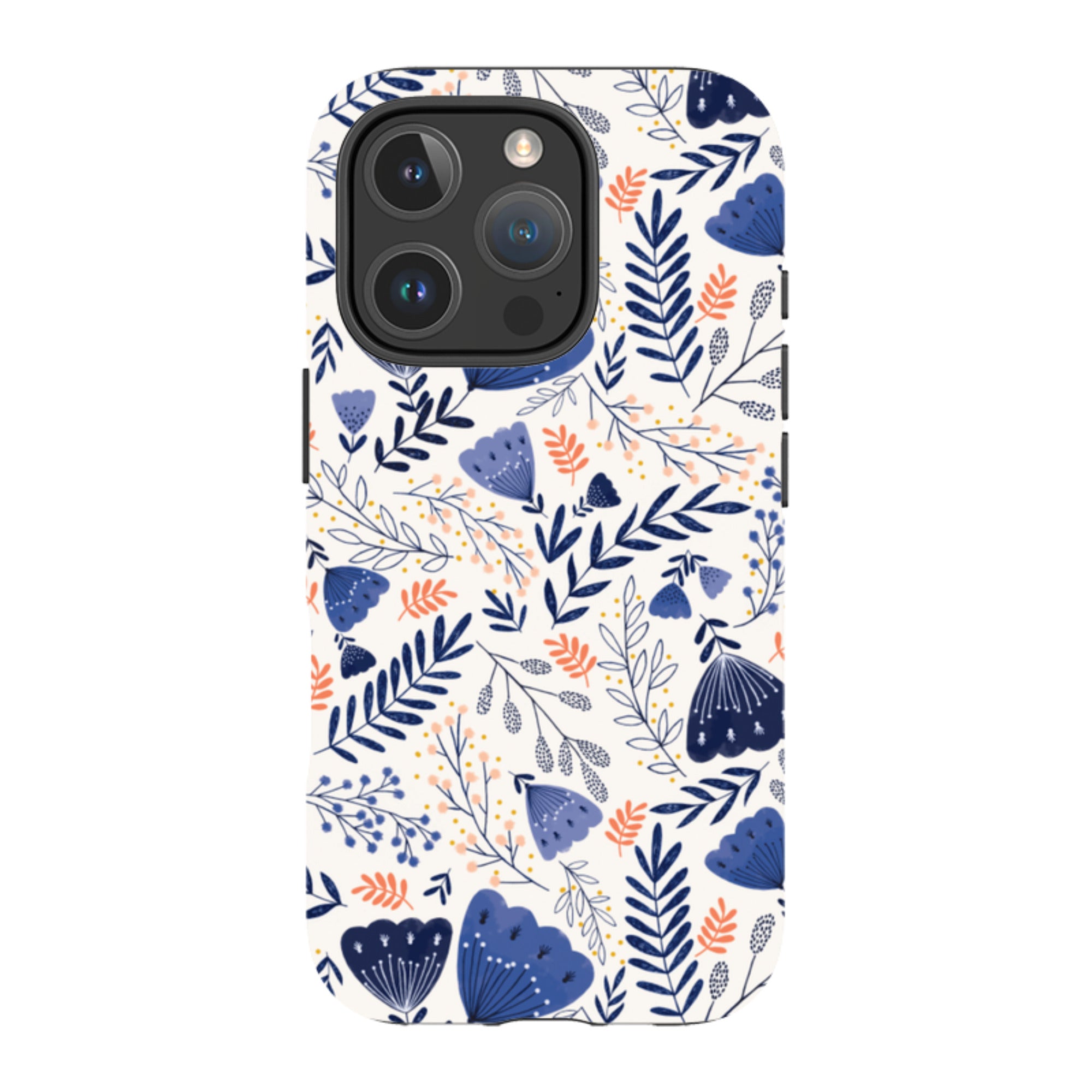 iPhone MagSafe Tough Case -  Blue Floral By Jade Mosinski