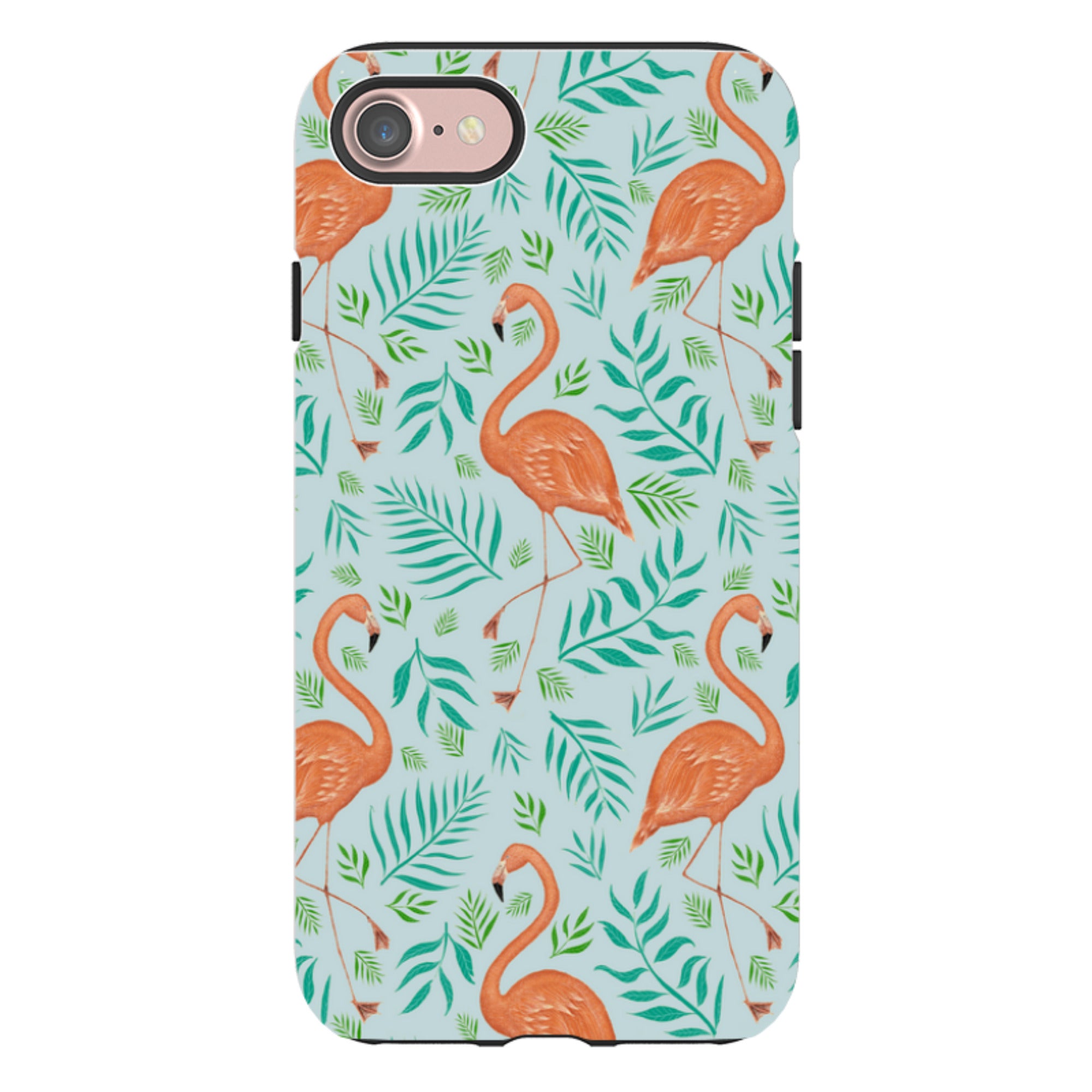 iPhone Tough Case - Flamingo Pattern By Catherine Rowe